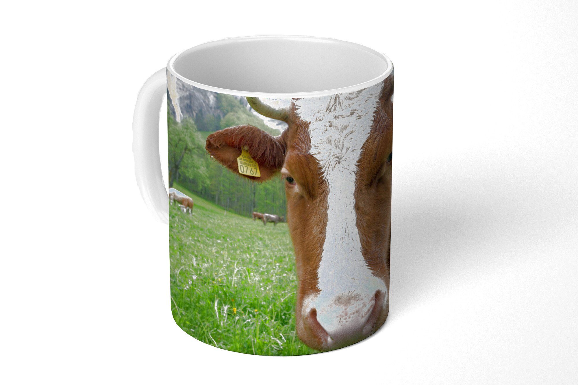 MuchoWow Tasse Kuh - Natur - Österreich, Keramik, Kaffeetassen, Teetasse, Becher, Teetasse, Geschenk