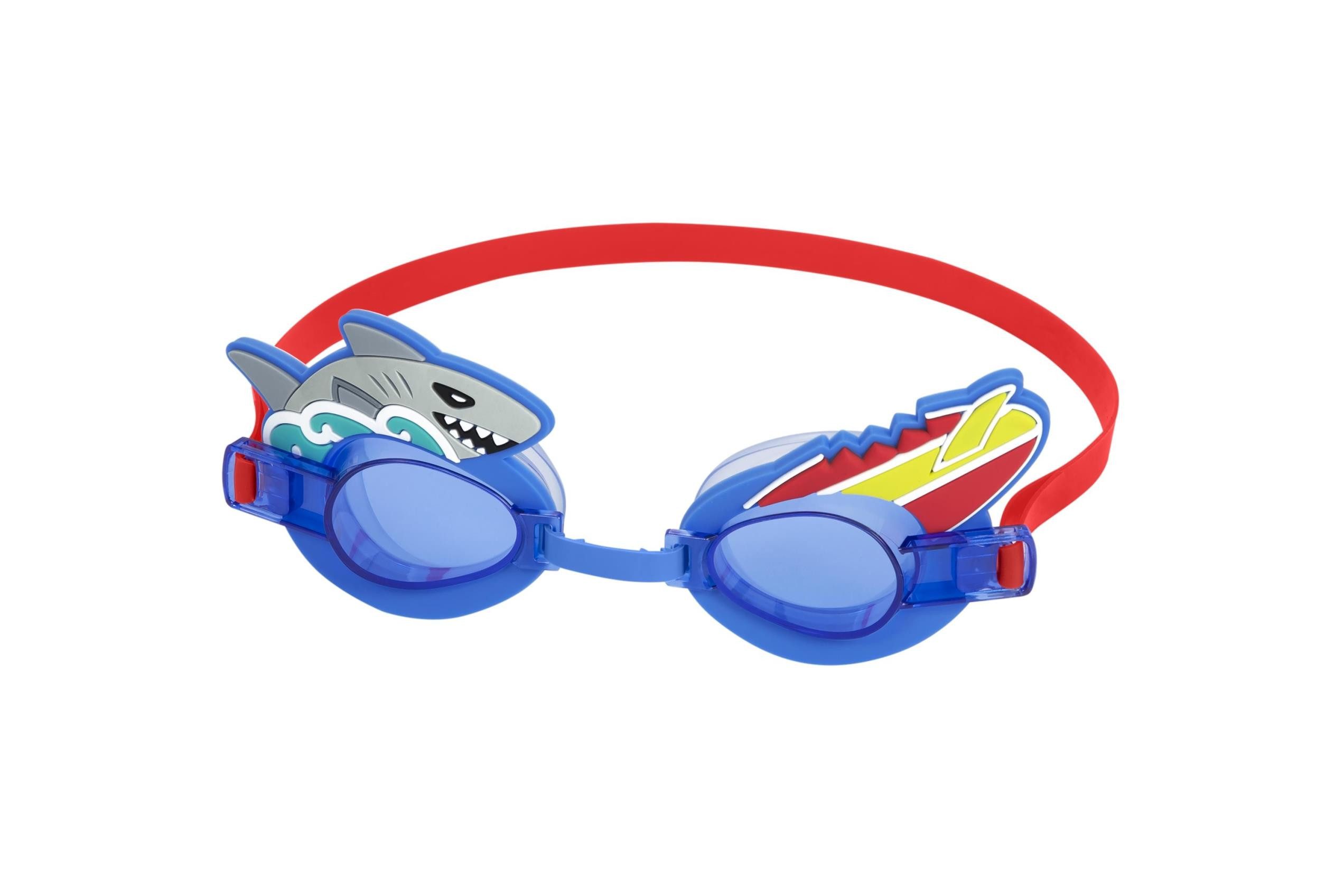 Bestway Schwimmbrille Aqua Pals™ Schwimmbrille ab 3 Jahren, (Packung, Verstellbarer Nasenbügel + verstellbares Silikon-Kopfband), 100% latexfrei