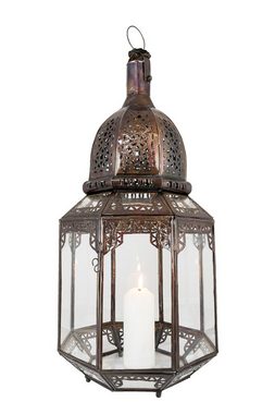Marrakesch Orient & Mediterran Interior Deckenleuchte Orientalische Lampe Pendelleuchte Klar Haifa 45cm, ohne Leuchtmittel, Handarbeit