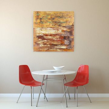 KUNSTLOFT Gemälde Ein Leben zu zweit 80x80 cm, Leinwandbild 100% HANDGEMALT Wandbild Wohnzimmer