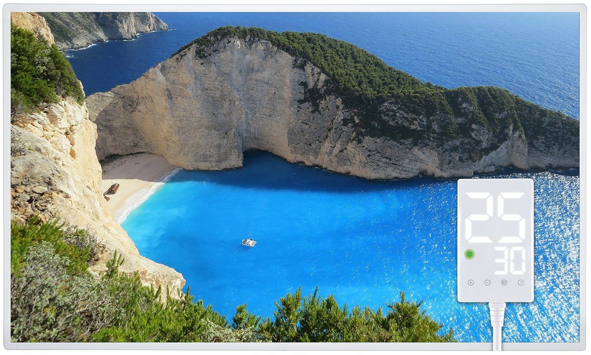 Heidenfeld Infrarotheizung HF-HP105 Bucht Elektroheizung mit Thermostat, 300 - 1000 W, Infrarotheizung, Infrarot Wand Bild, Heizkörper, Infrarot Heizung