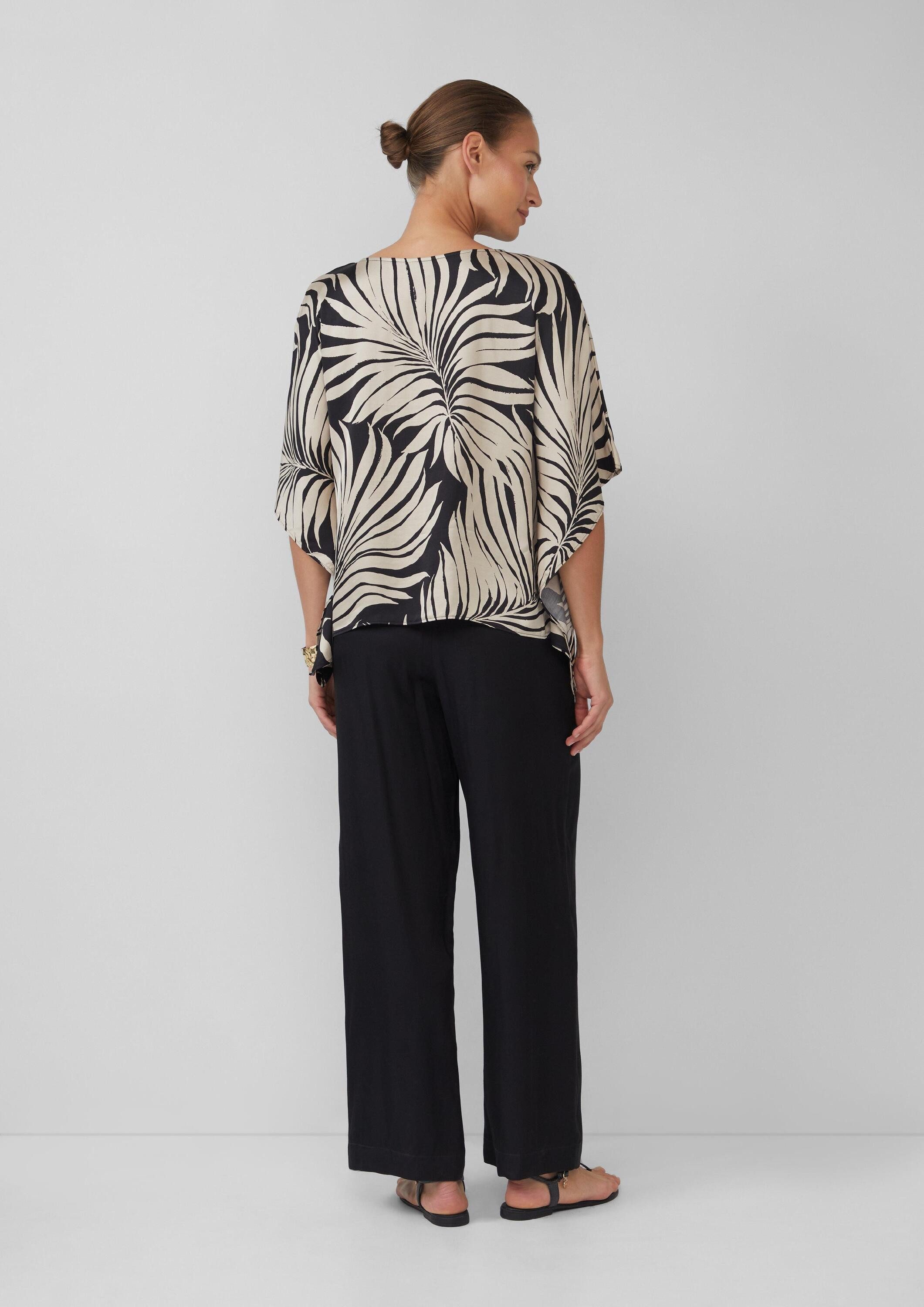 s.Oliver Poncho Bluse Fließende Poncho-Bluse aus Satin