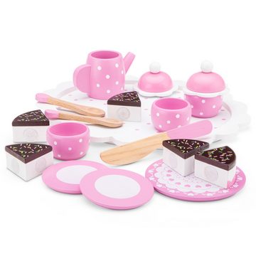 New Classic Toys® Spielzeug-Polizei Einsatzset Kaffee Tee Service mit Kuchen für Kinder aus Holz Kinderküchen-Zubehör