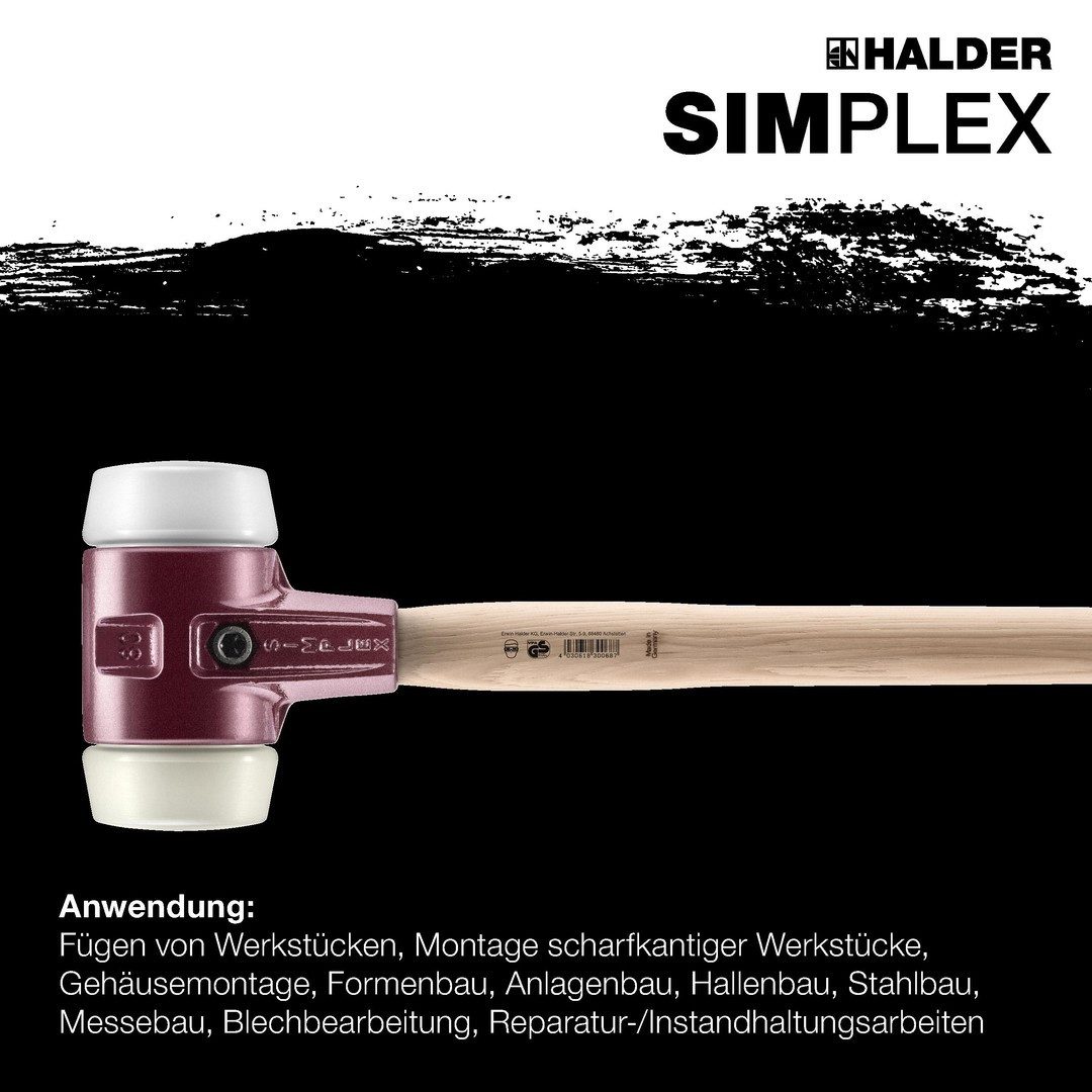 Vorschlaghammer HALDER SIMPLEX Vorschlaghammer Ø 80 mm Superplastik / Nylon mit Temper