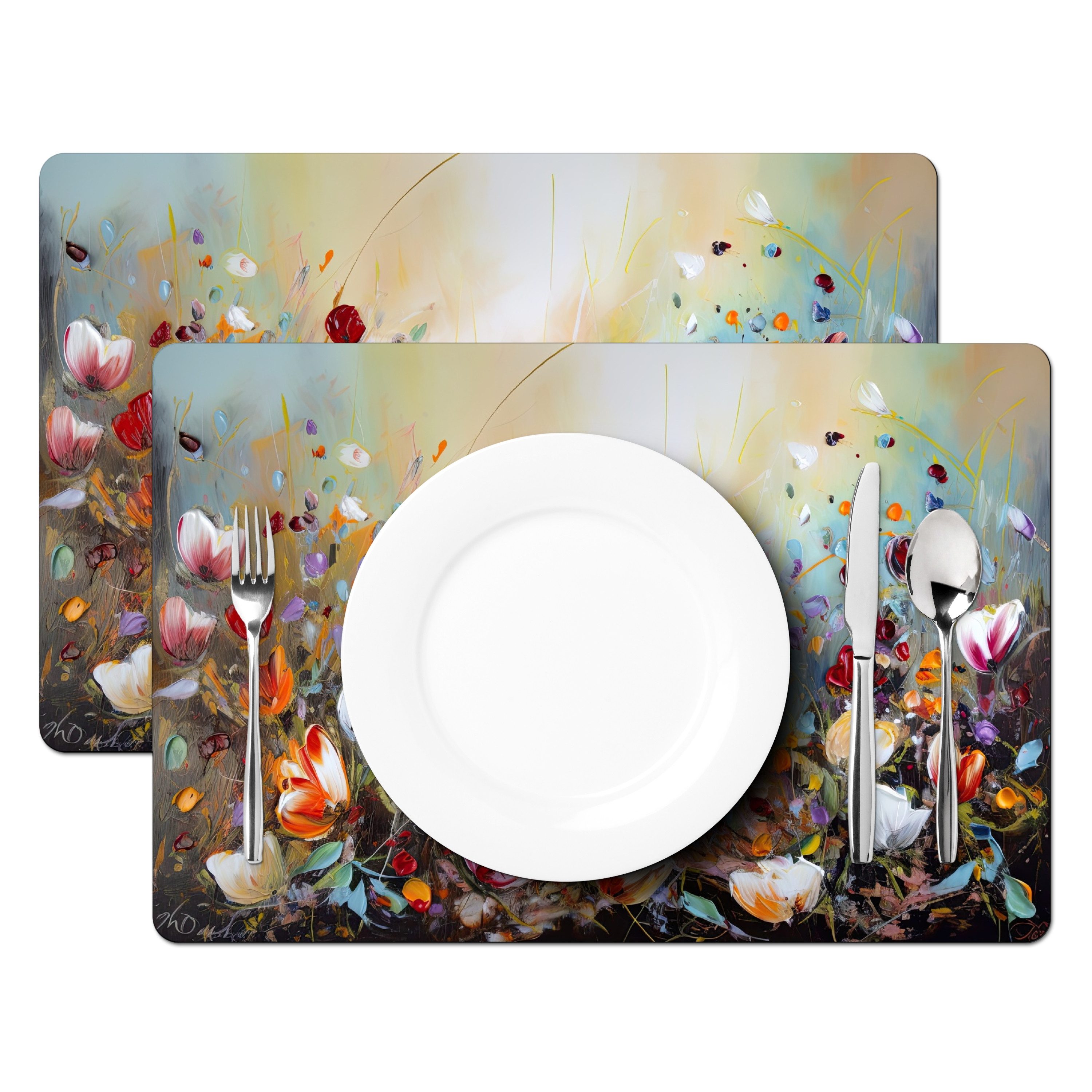 MuchoWow Platzset Ölfarben - Blumen - günstig online kaufen