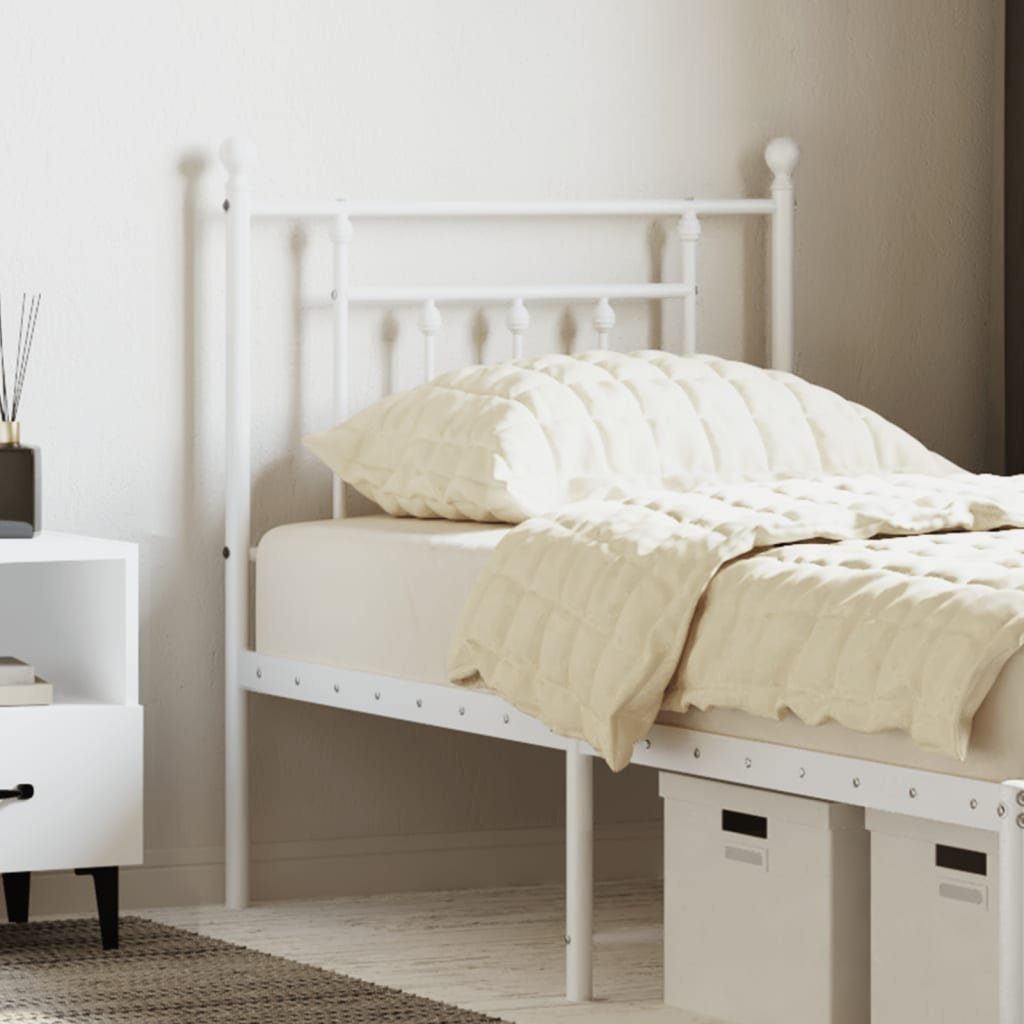 vidaXL Bett Ersatz-Kopfteil Metall Weiß 75 cm (1-tlg)