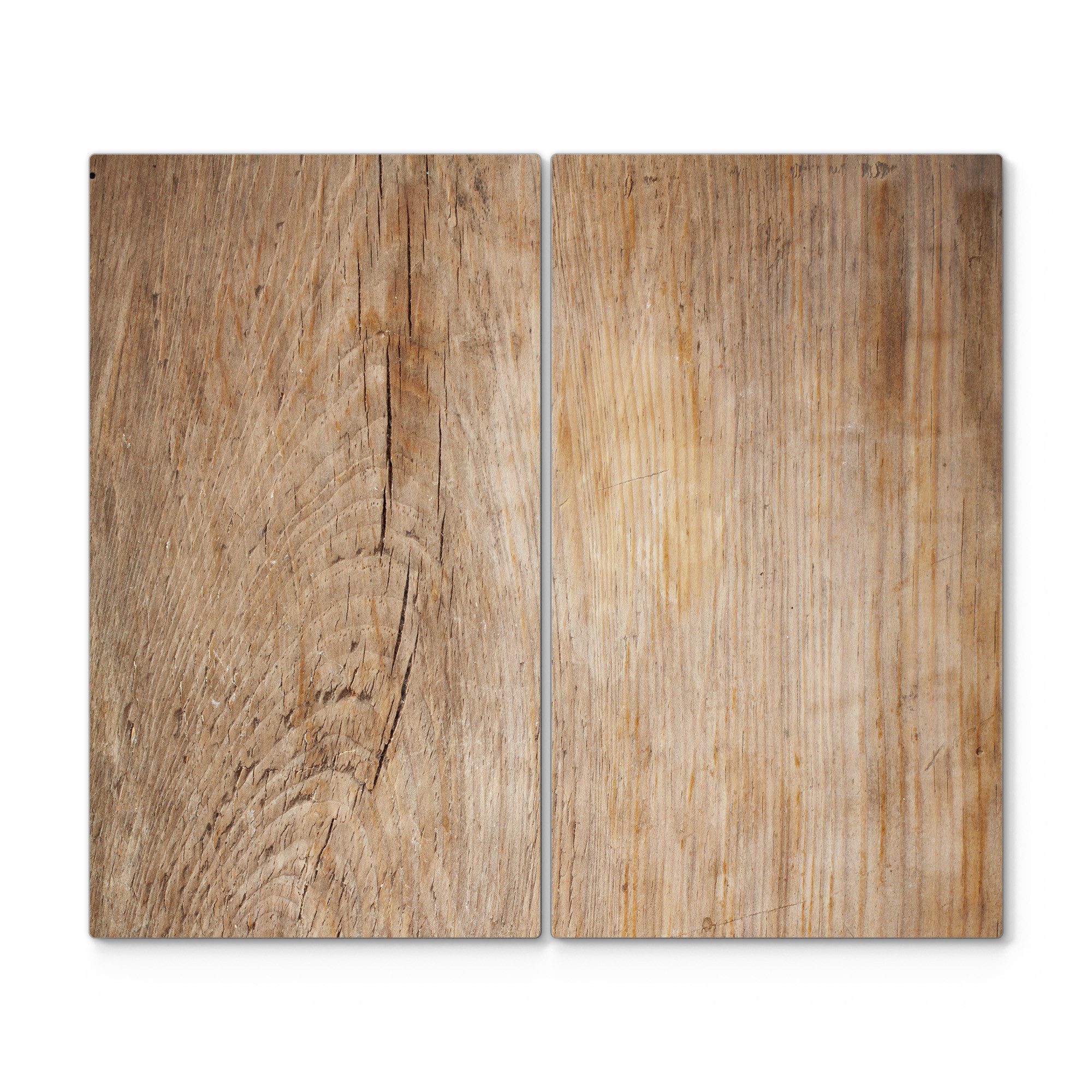 Herdblende-/Abdeckplatte 'Zeitlose Holzstruktur'