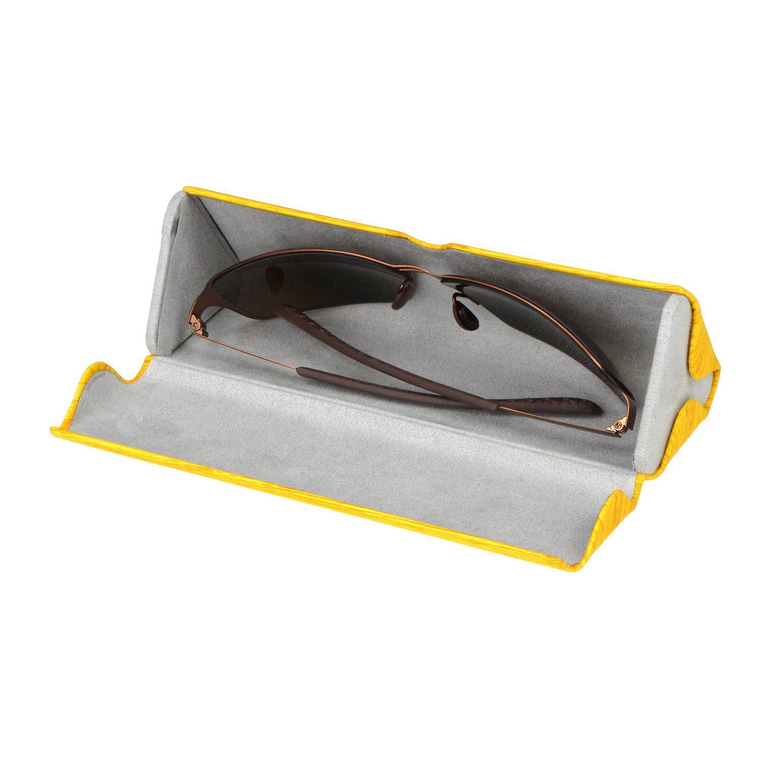 ActiveSol Brillenetui Schattenbox, Hardcase für Brillen und Sonnenbrillen, Magnetverschluss, Samtweiche Haptik, für große Brillen geeignet.