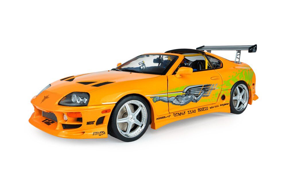 Solido Modellauto Toyota Supra A80 2001 orange Fast & Furious Brian, Maßstab 1:18