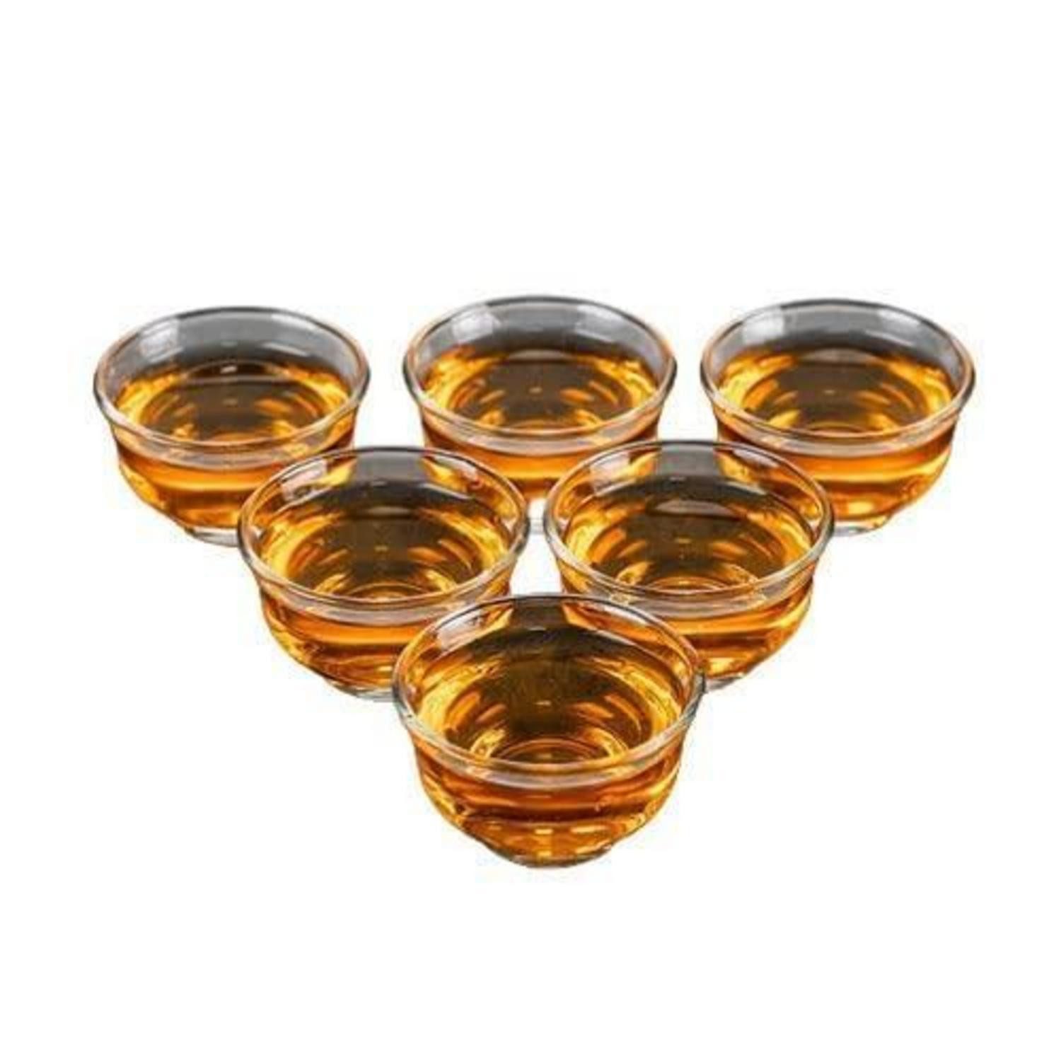 LuxusKollektion Teeschale Teeglas 6er Set Mini 30ml Klar, Glas