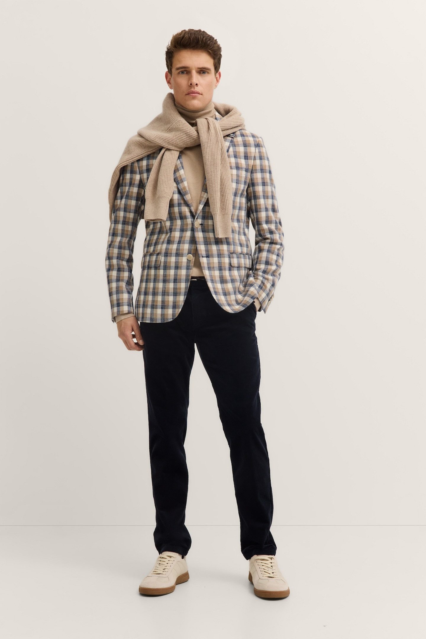 bugatti Sakko Modern Fit kariert mit Stretch-Futter