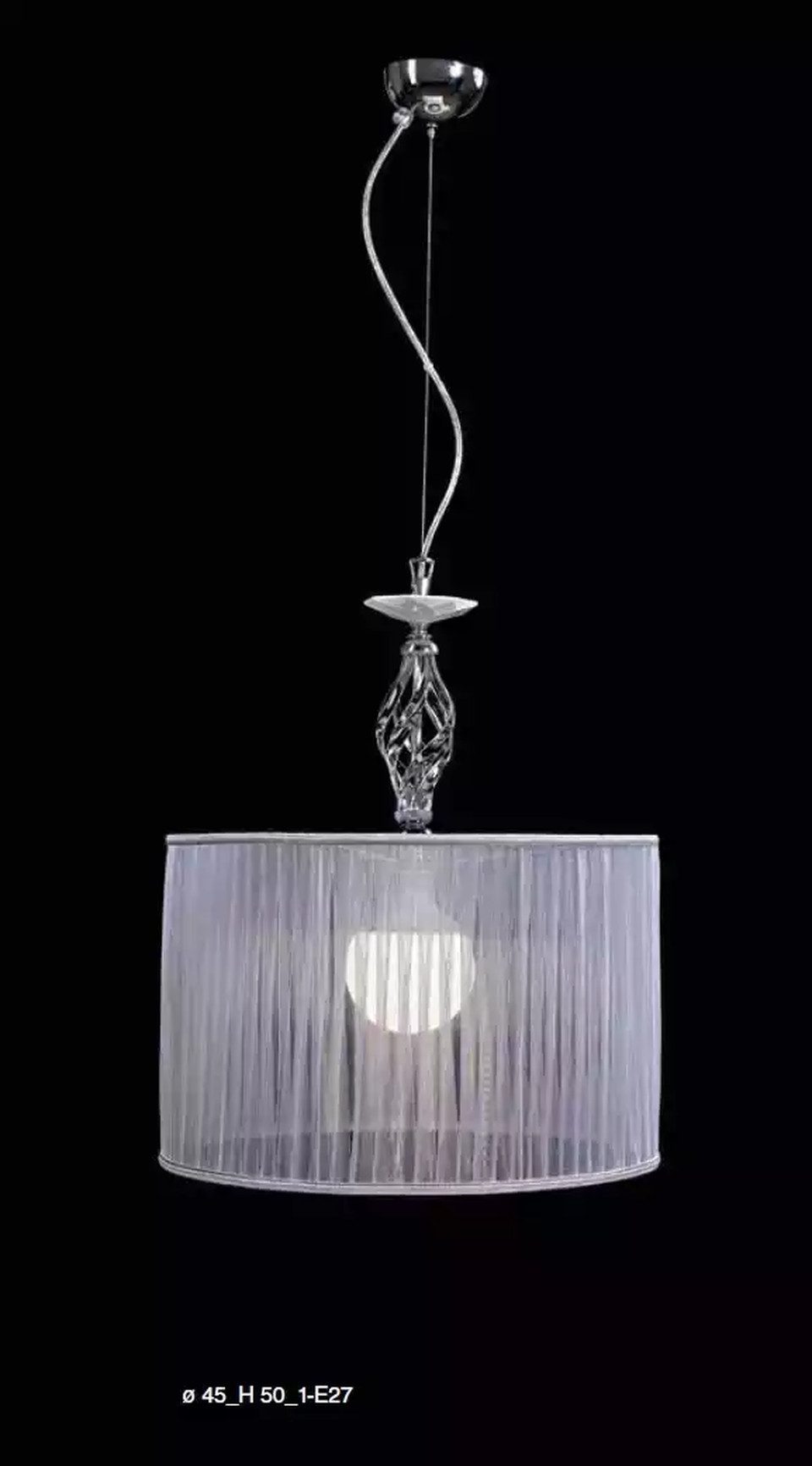 JVmoebel Kronleuchter Weißer Kronleuchter Deckenlampe Schirm Hängeleuchte neu, Leuchtmittel wechselbar, Made in Europa