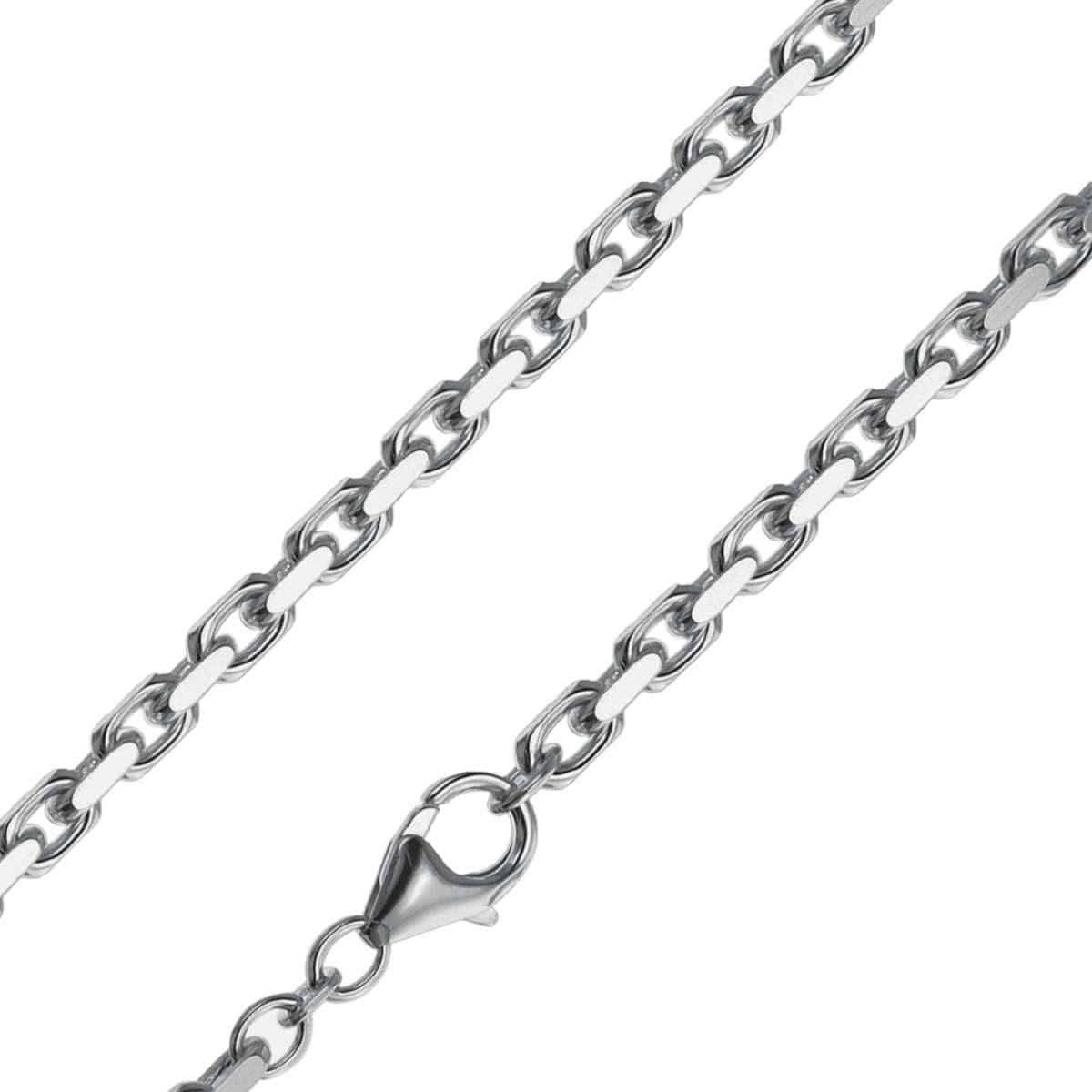 trendor Kette ohne Anhänger 08632, Silberkette für Herren Ankerkette 4,5 mm breit