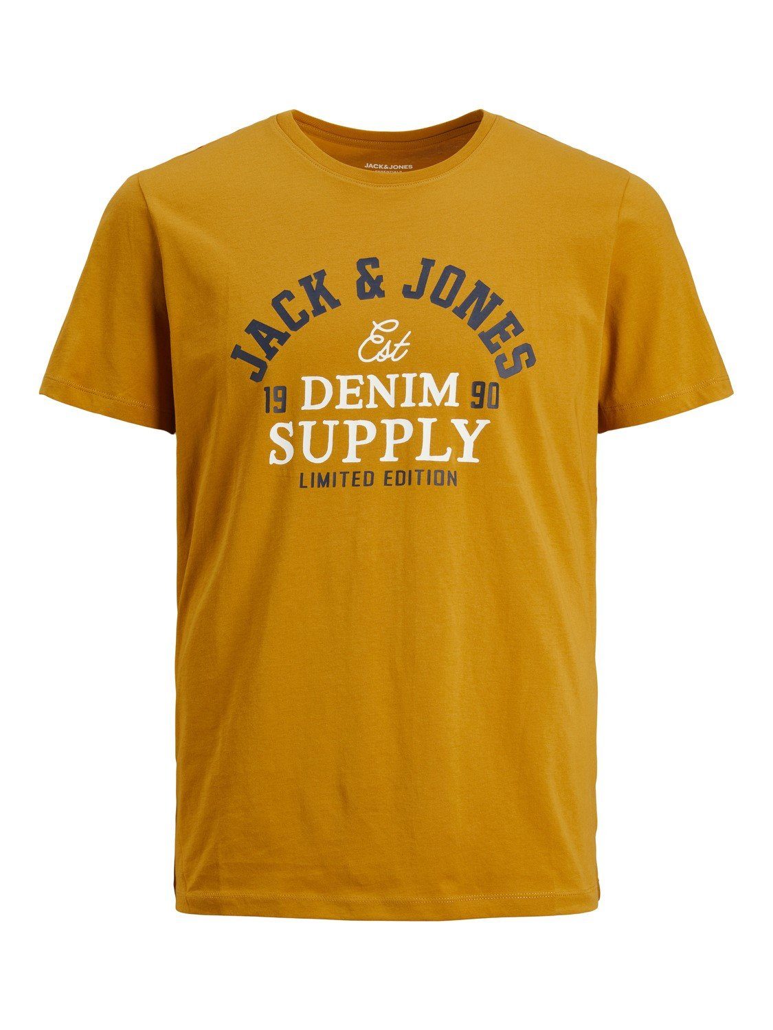 4342 in Stück Pack T-Shirts & Jack Logo JJELOGO Jones T-Shirt Schwarz-Gelb Rundhals (2-tlg) 2-er Shirt