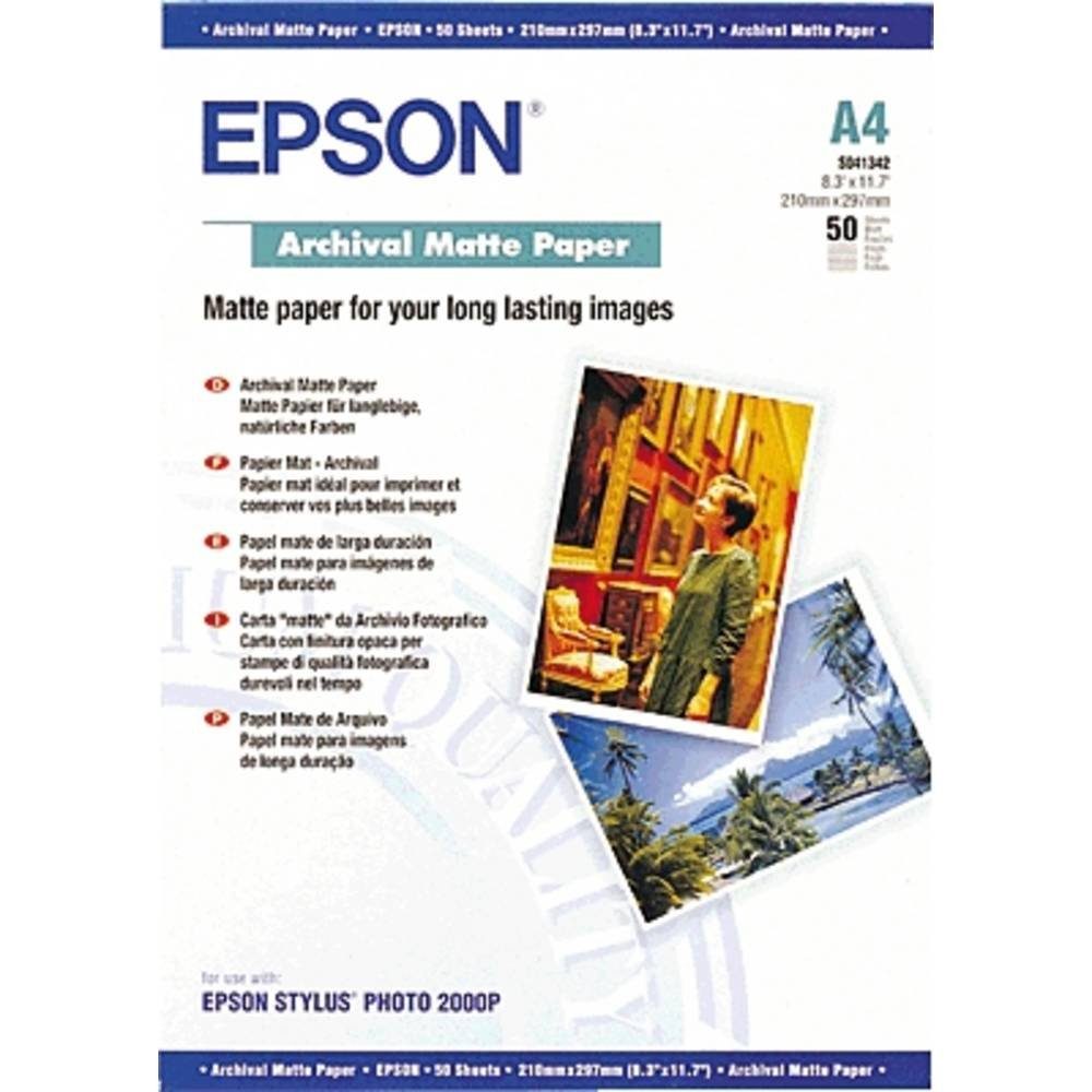 Epson Fotopapier Inkjetpapier matt S041342, A4, matt, 192 DIN