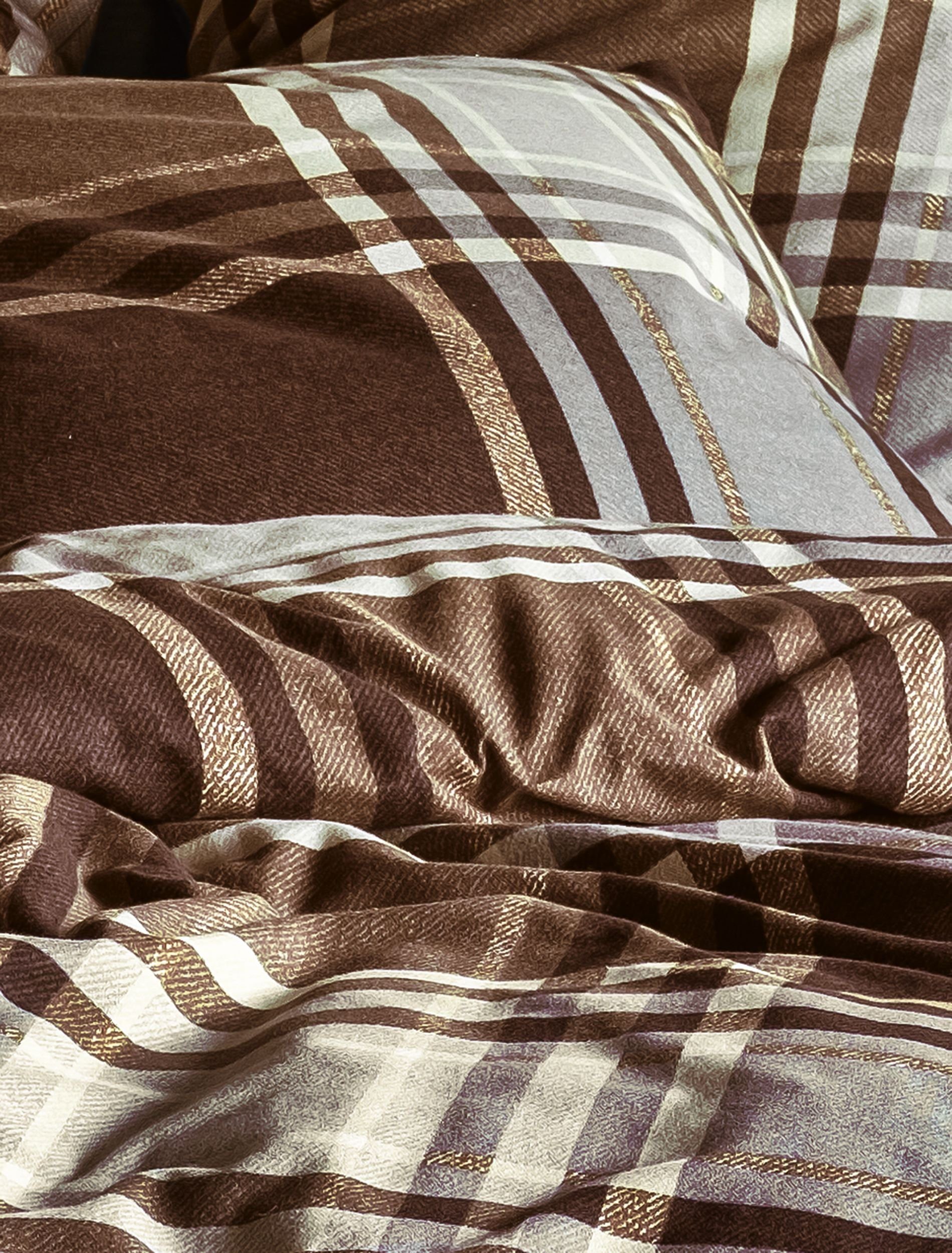 Irisette Bettwäsche Irisette Edelflanell Bettwäsche Alpaka 135x200 Karo rot günstig online kaufen