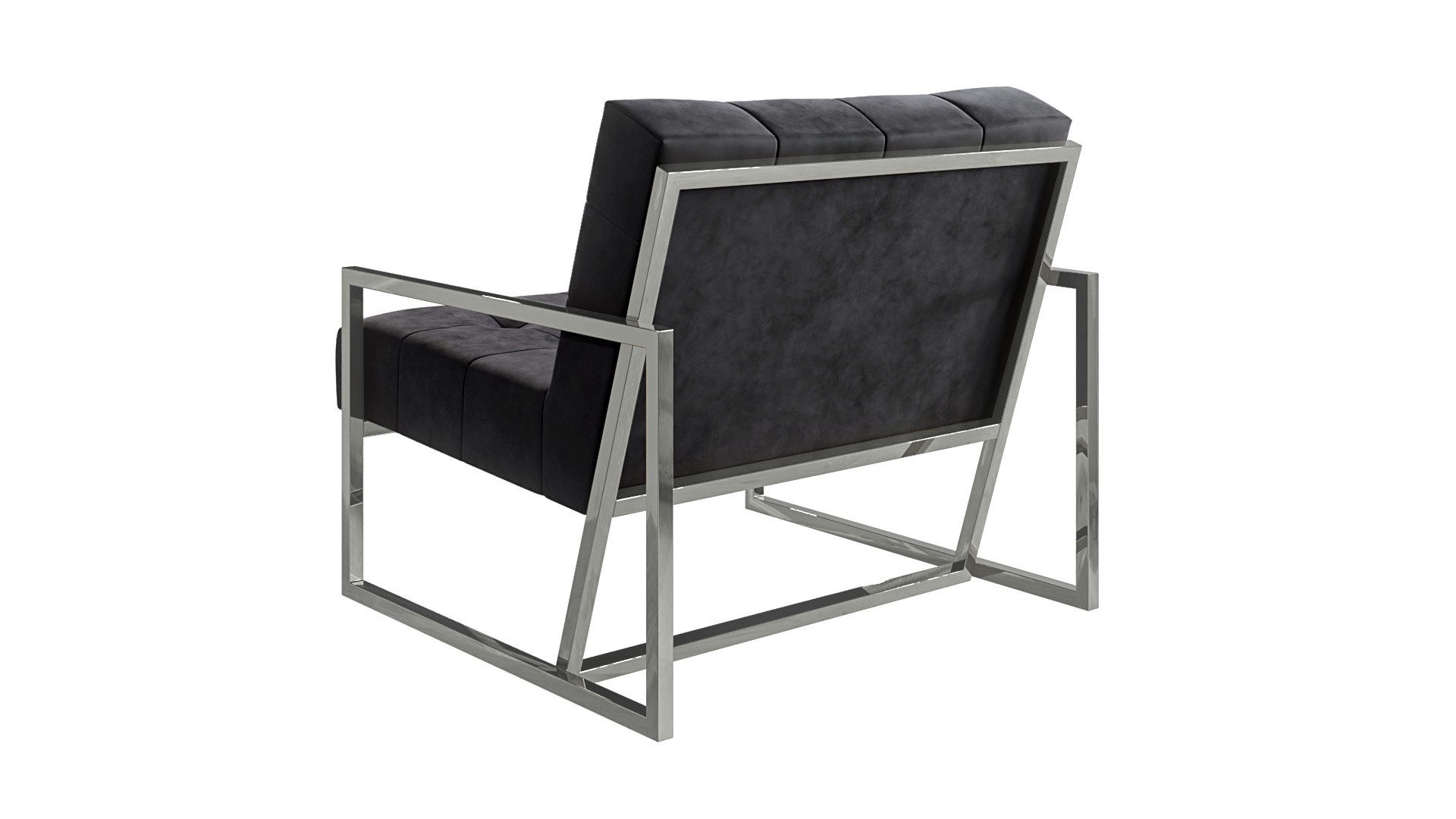 S-Style Möbel Loungesessel Tampa mit Metall Füßen aus Samtstoff, Hochelastischer Polyurethanschaum