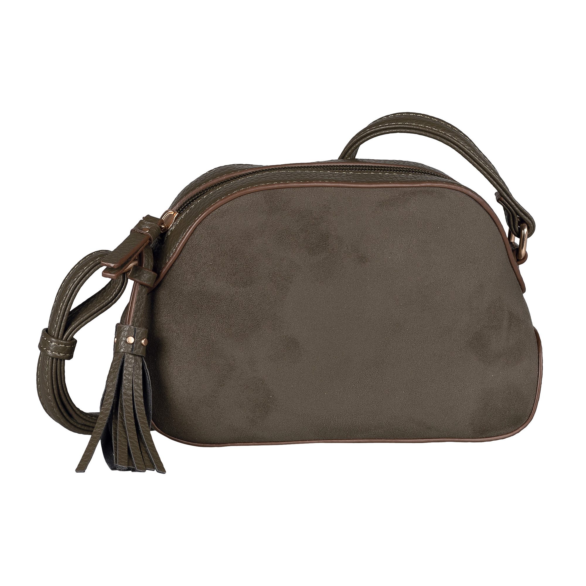 Gabor Handtasche Anthea, Kombi aus Velourimitat und Lederimitat sowie Nieten besetzte Anhänger