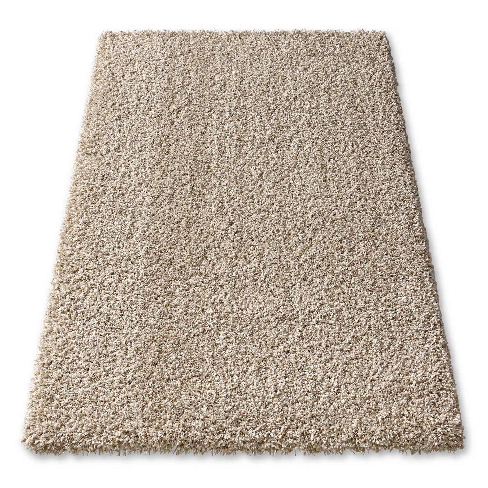 TaraCarpet Langflor-Teppich Ragolle Twilight, rechteckig, Höhe: 60 mm, Shaggy Hochflorteppich weiß beige Wohnzimmer Schlafzimmer 065x130