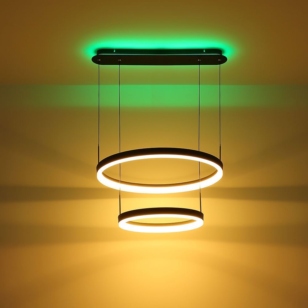 LED Deckenlampe RGB-Farbwechsler Pendellampe Hängeleuchte LED Pendelleuchte, Globo