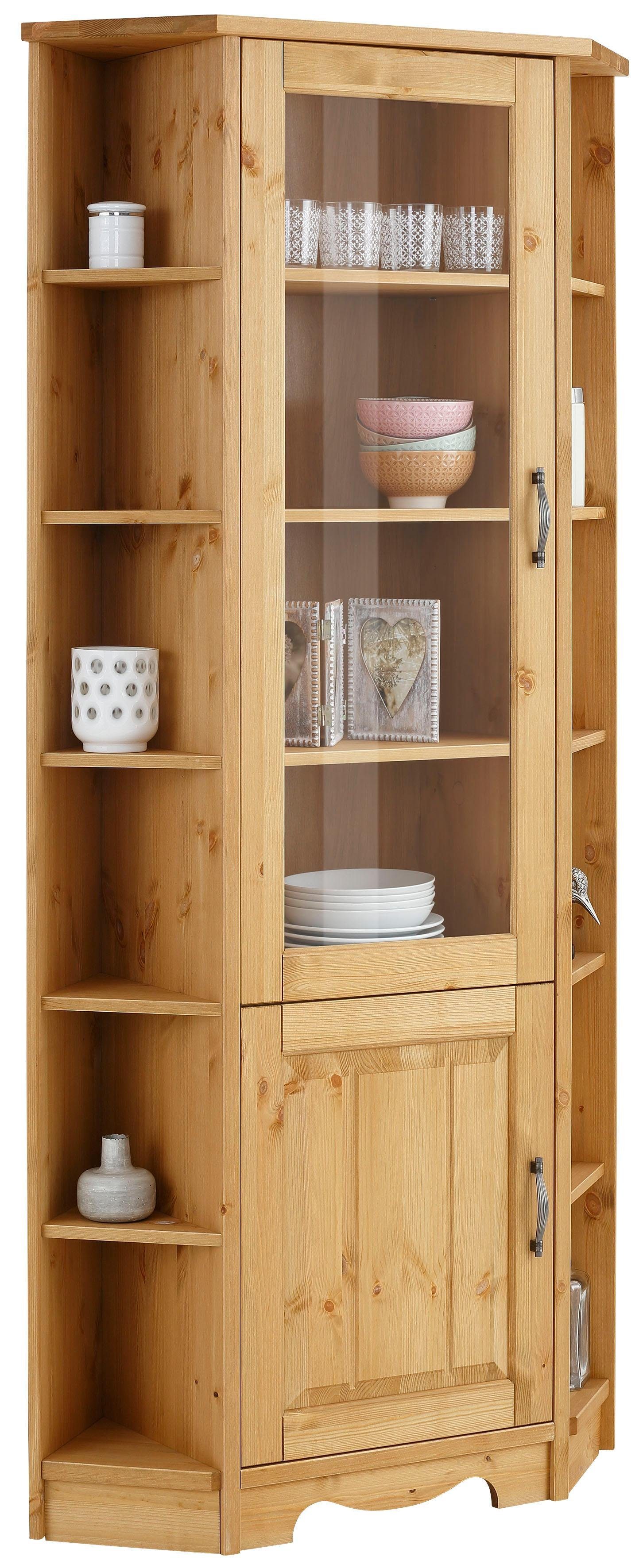 OTTO home Eckvitrine Trinidad Höhe 188 cm, FSC® zertifiziertes Massivholz – Bild 4 von 5