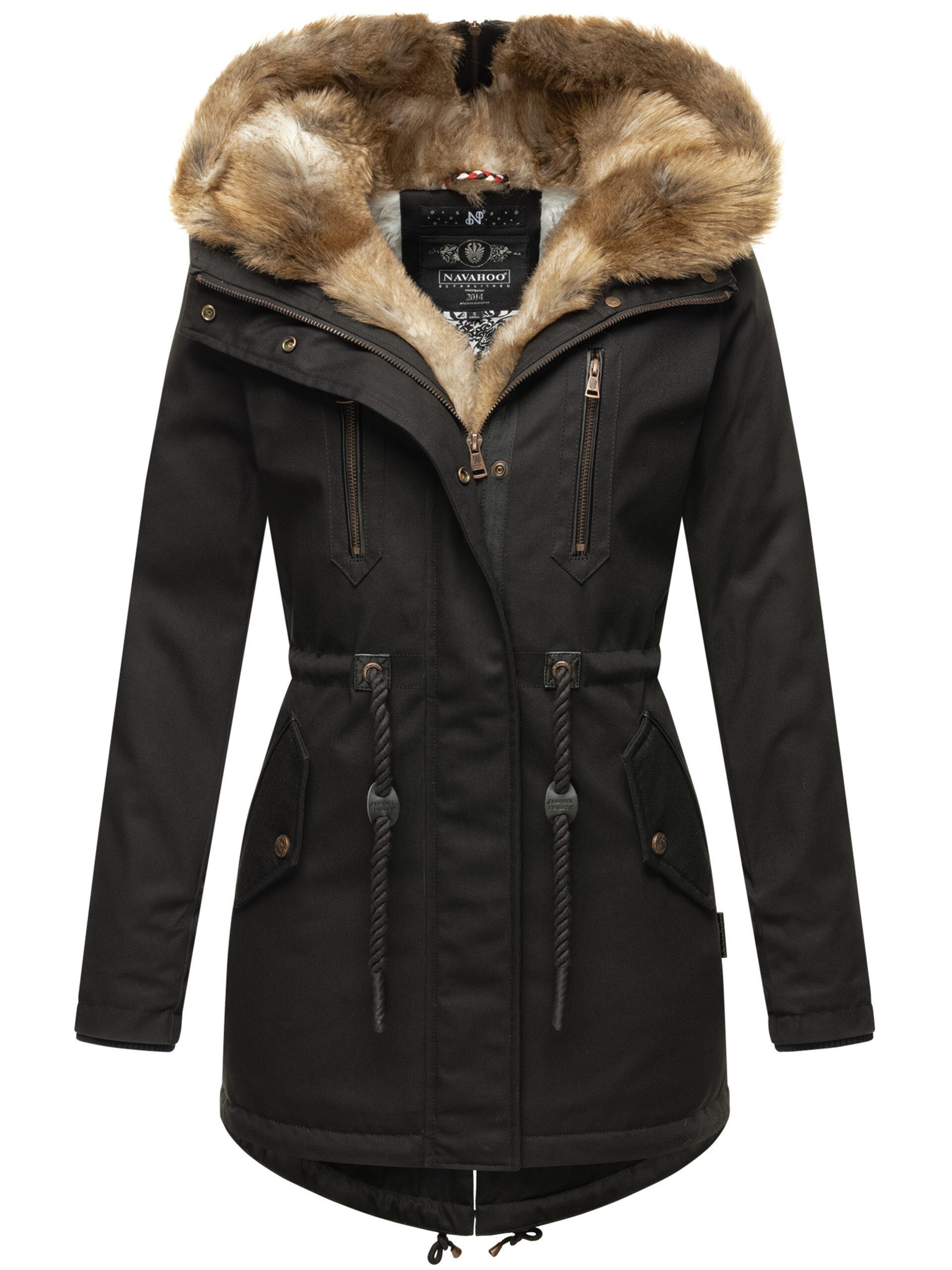 Navahoo Winterjacke Diamond Designer Winterjacke mit Teddyfell gefüttert günstig online kaufen