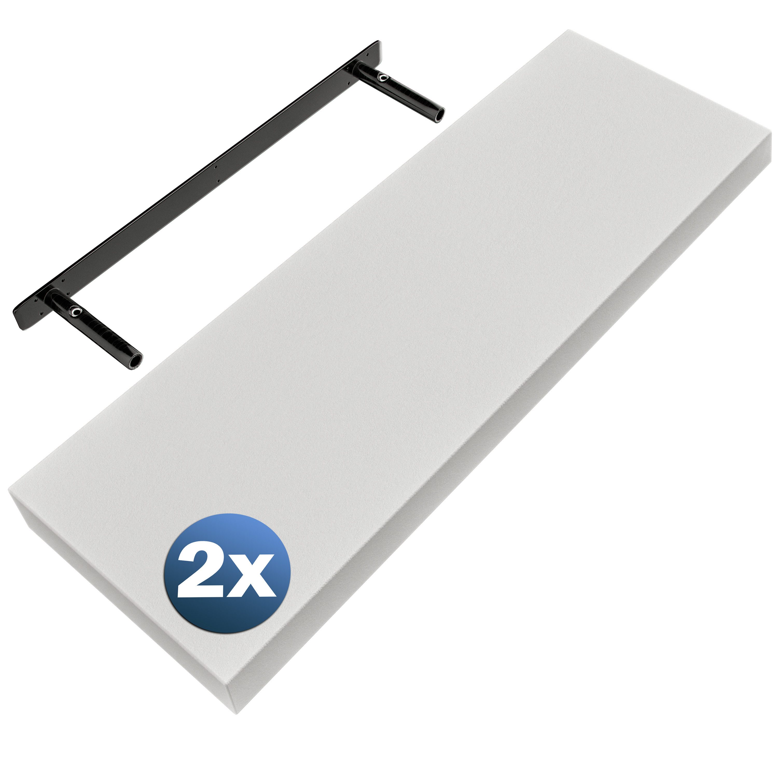 Casaria Wandregal, Weiß Hängeregal mit Halterung 15kg Tragkraft Küche Matt günstig online kaufen