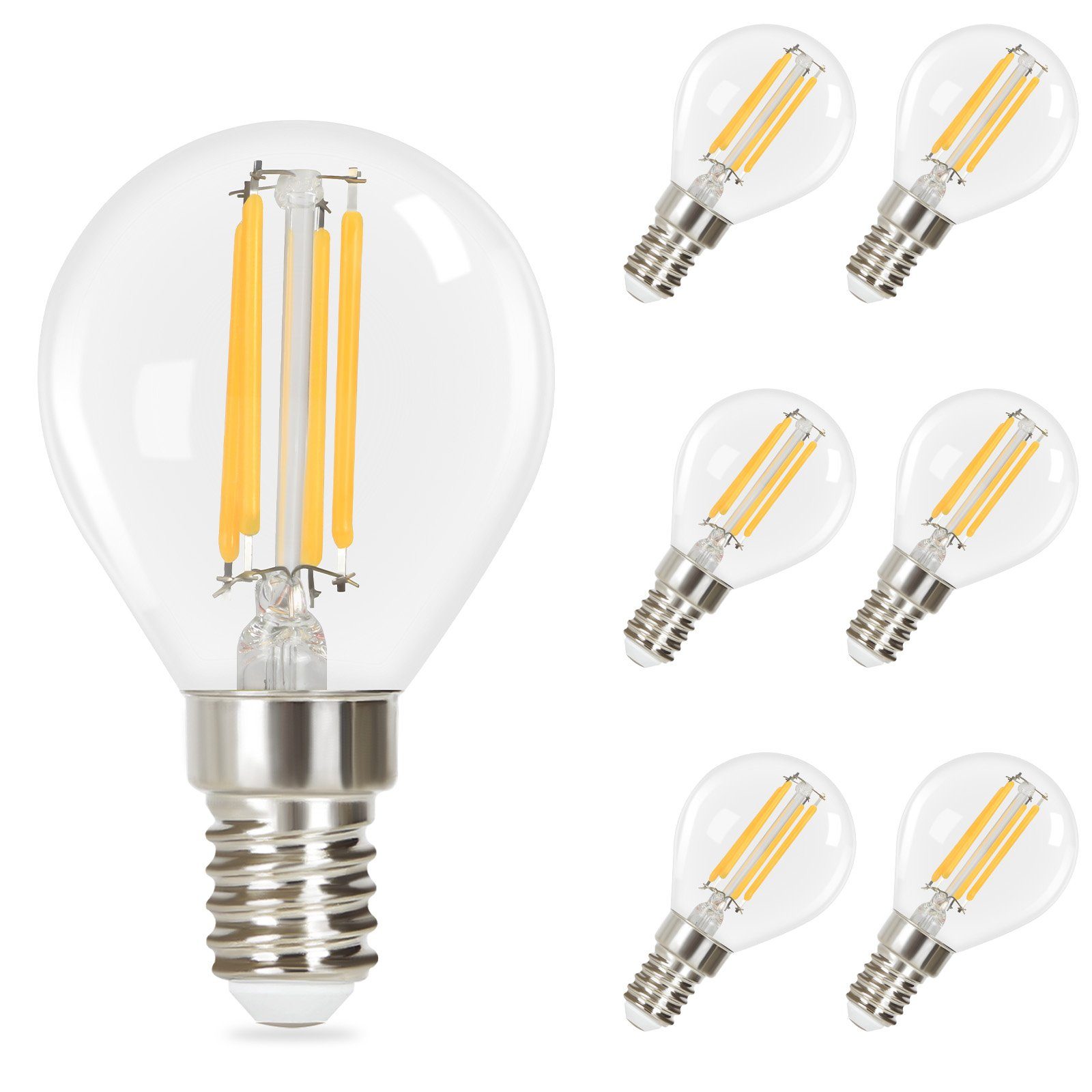 Nettlife LED-Leuchtmittel 6 stück Vintage Edison Glühlampe Warmweiß, E14, 6 St., Warmweiß, Hauses Restaurants Wohnzimmers Cafés