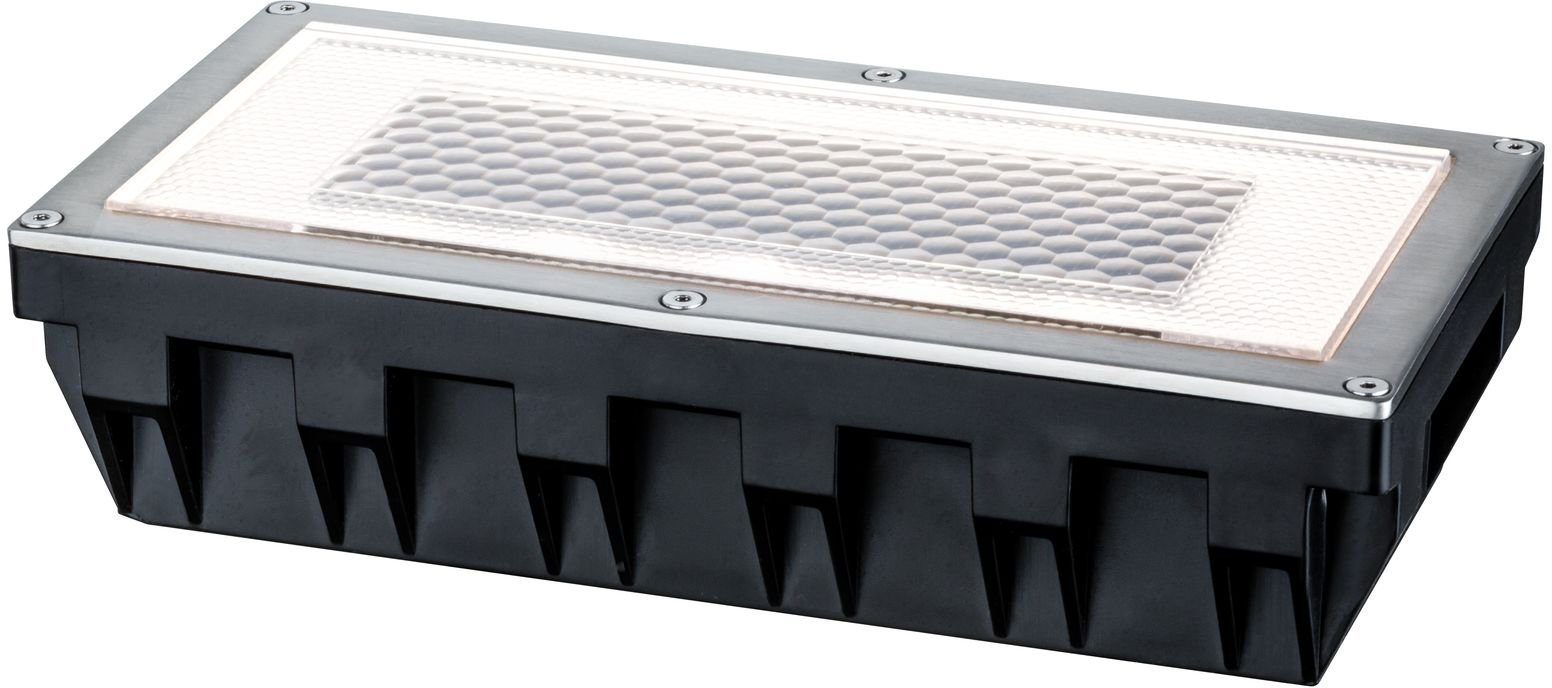 Warmweiß, Bodeneinbauleuchten-Set, LED Box, LED-Board, Solar, Einbauleuchte Paulmann fest Edelstahl integriert, LED