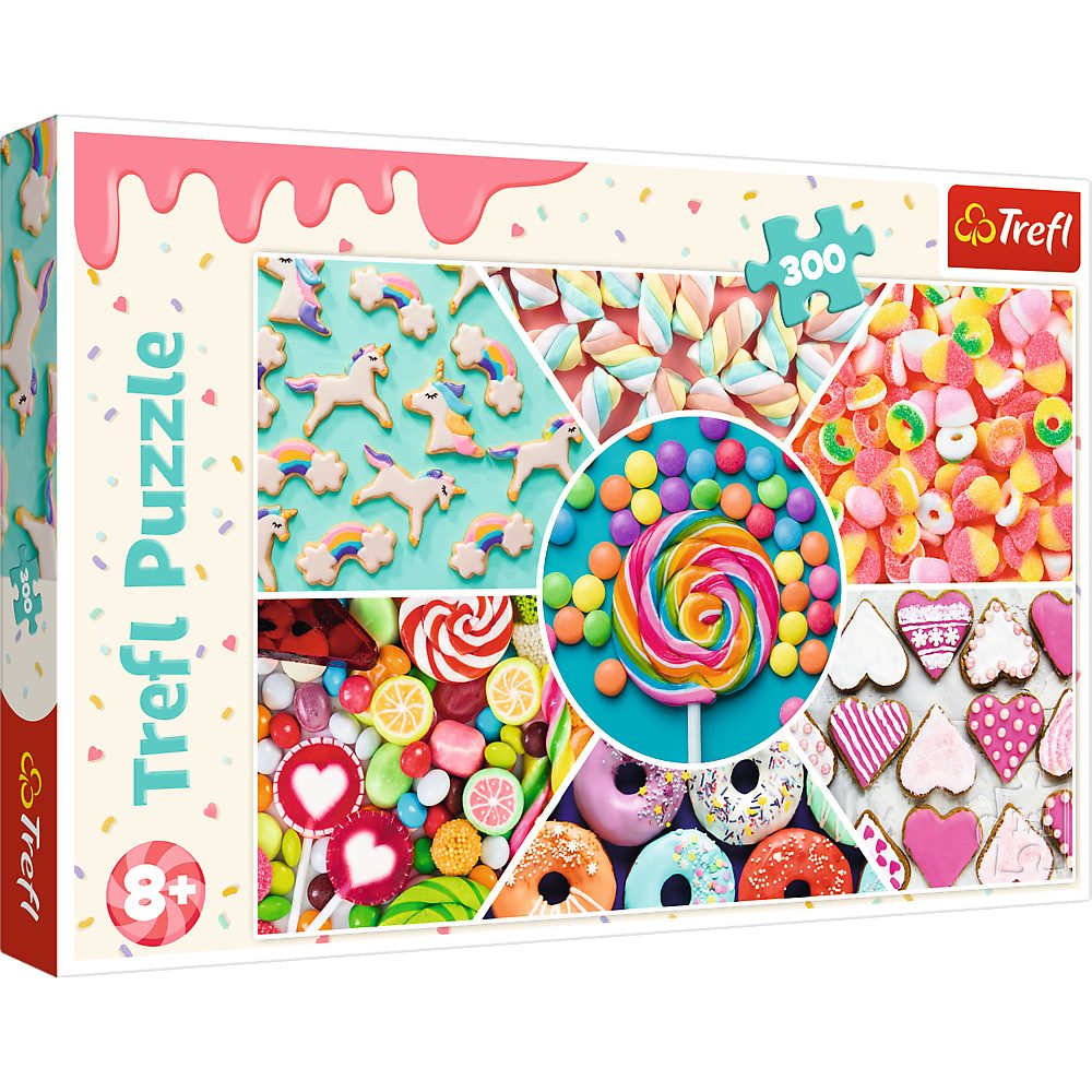 Trefl Puzzle Trefl 23004 Süßigkeiten 300 Teile Puzzle, 300 Puzzleteile, Made in Europe
