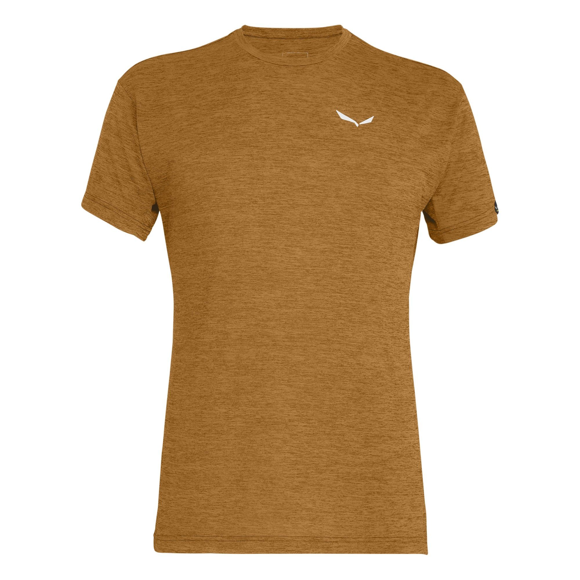 Salewa T-Shirt Salewa Golden Dry Brown Melange Kurzarm-Shirt M Tee Herren Melange Puez