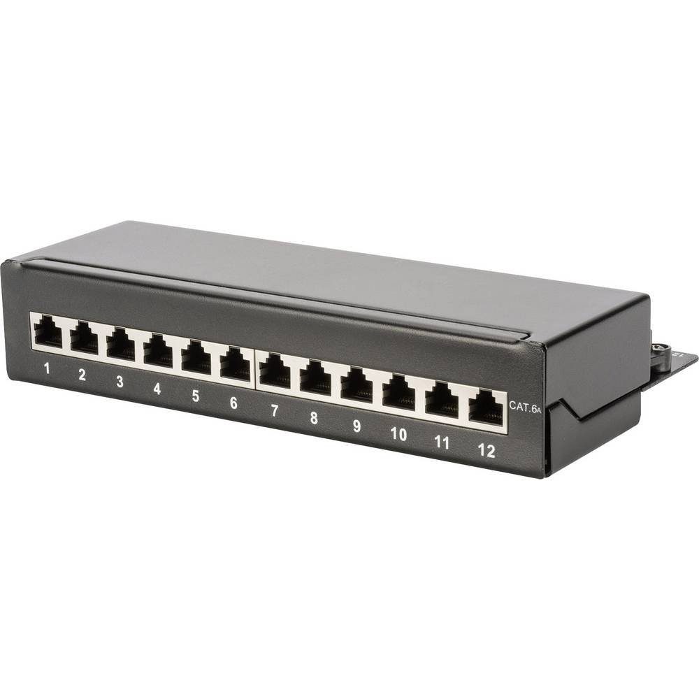 Digitus Desktop CAT 6A, Patch Panel, geschirmt Klasse EA, 12-port Netzwerk-Patch-Panel