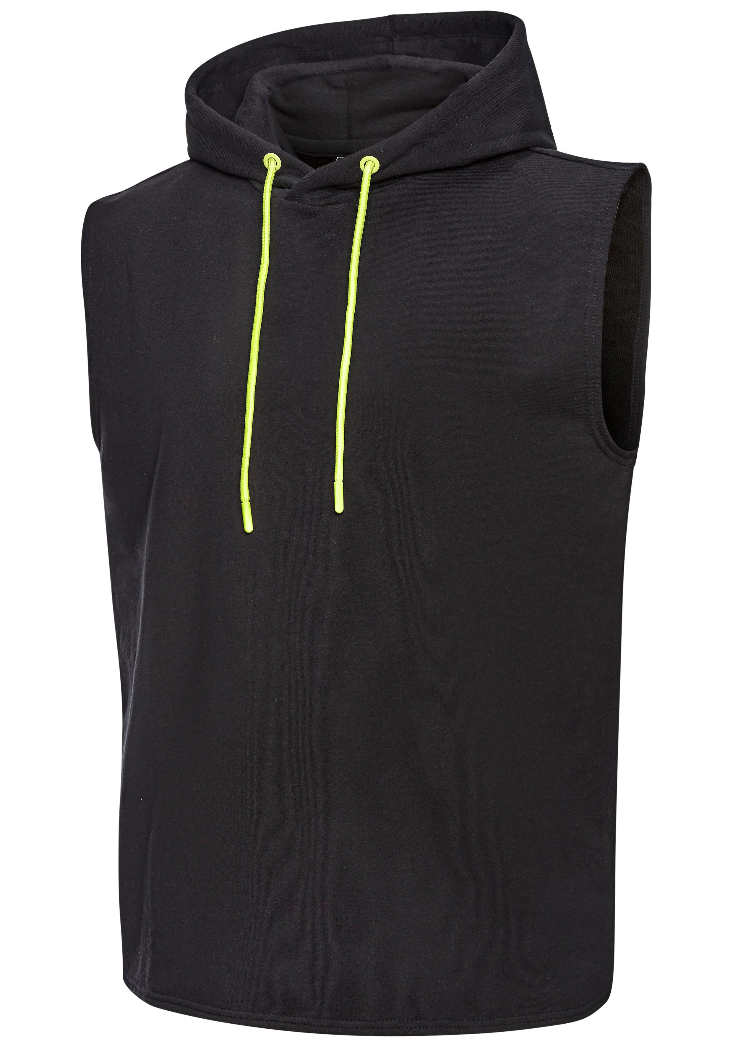 Le Jogger Performance Kapuzensweatshirt ohne Ärmel und mit kontrastfarbenen Details