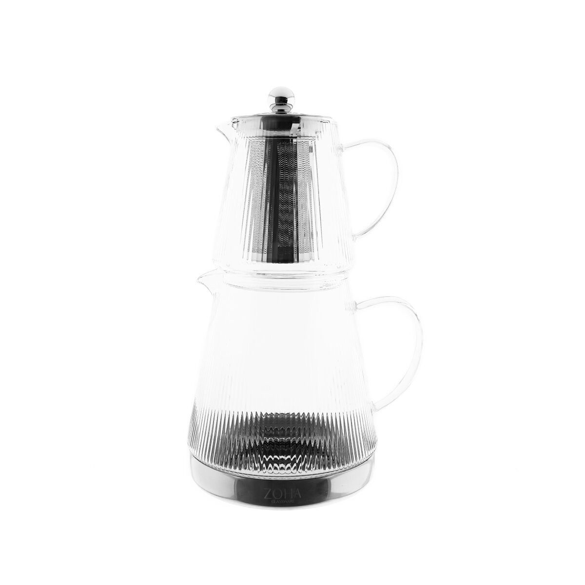 Teebereiter Zoha Pyramide XL Teekanne aus Glas - Induktionsgeeignet Teekannen