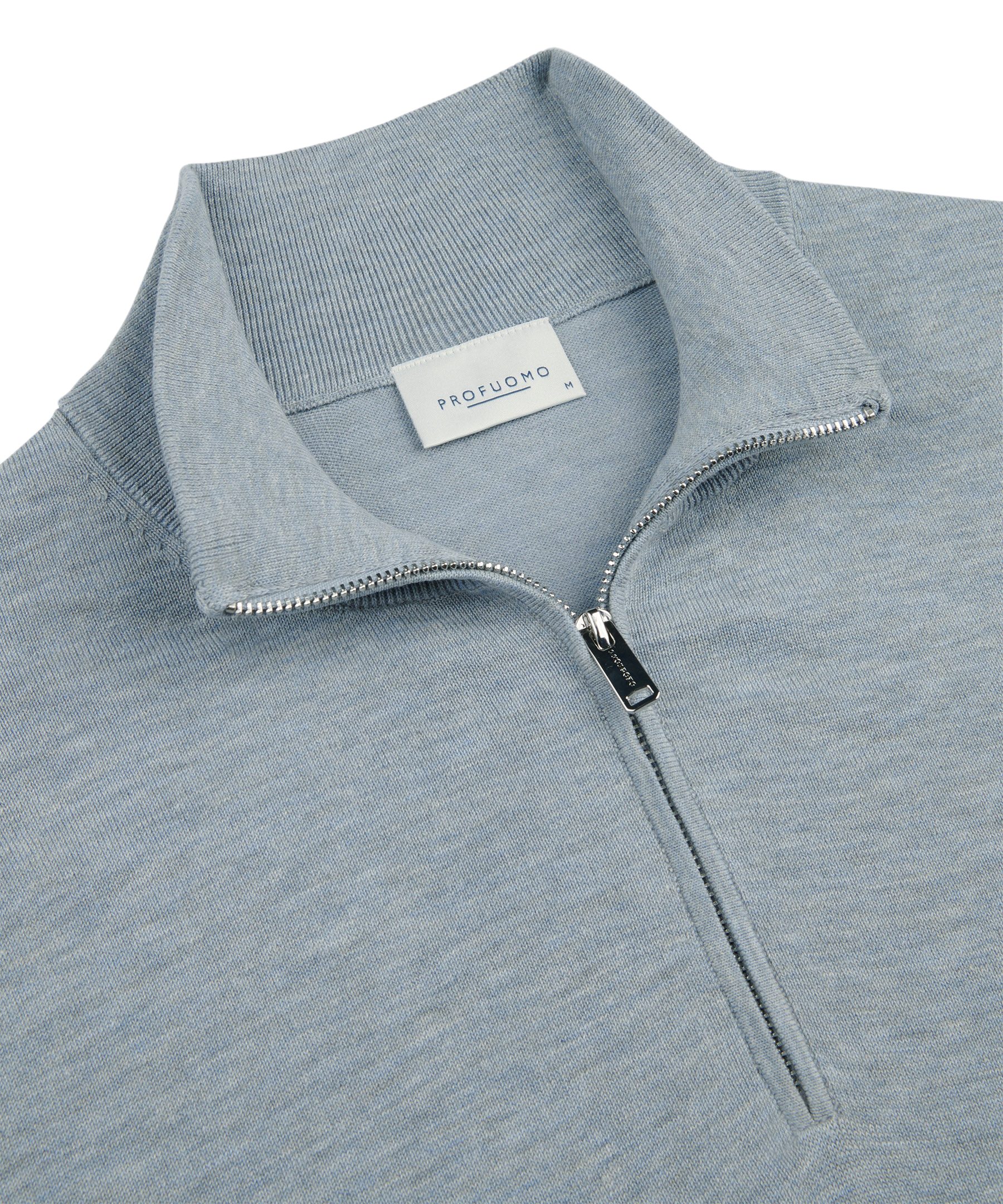 Profuomo Troyer blau,Freizeit,Lyocell,Unifarben,Troyer-Kragen,Lang,Regular Fit