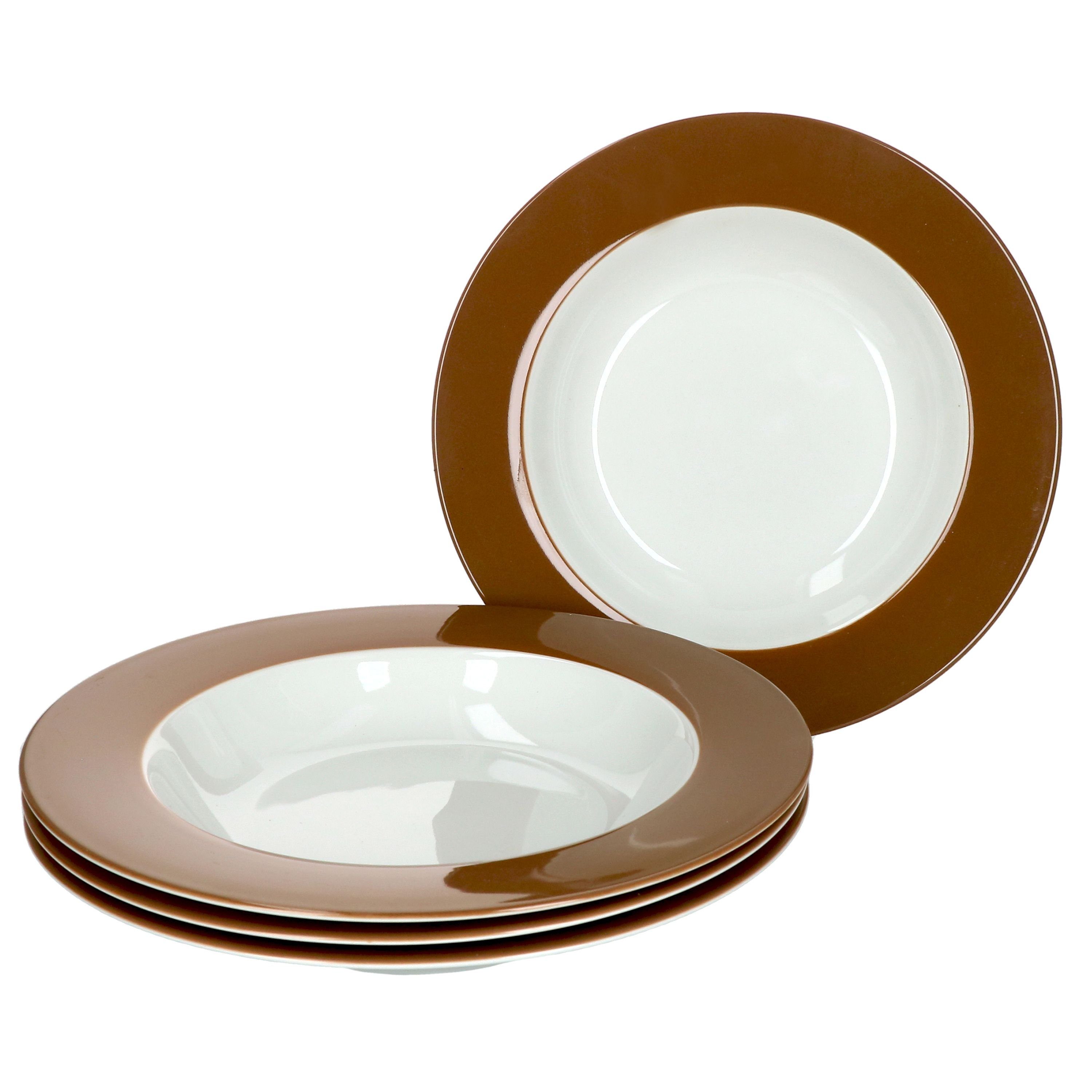 Ritzenhoff & Breker Suppenteller 4er Set Suppenteller 22cm Nougat Doppio - Ritzenhoff 545760