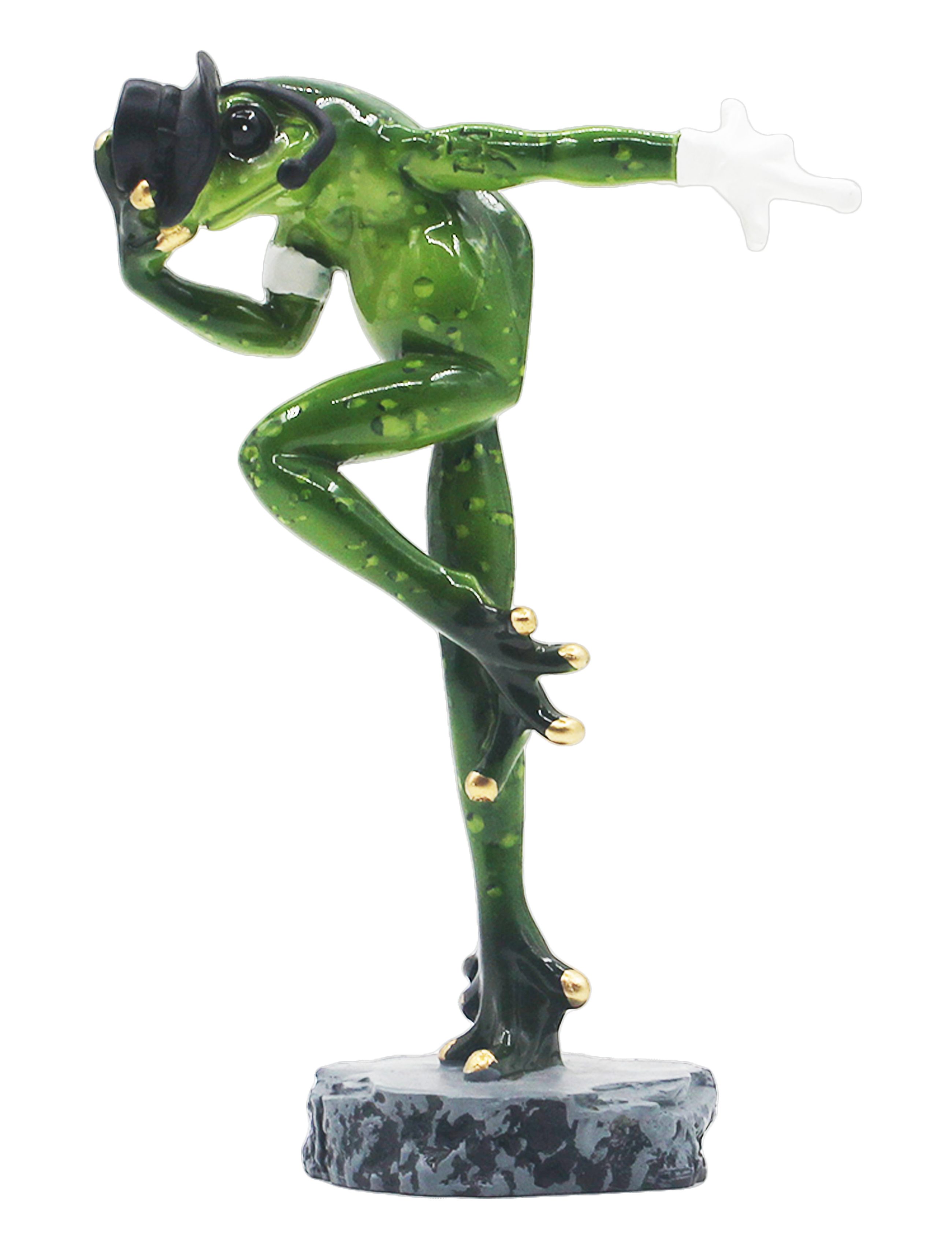 M-Diamant Dekoobjekt Dekorativer Yoga-Frosch aus grünem günstig online kaufen