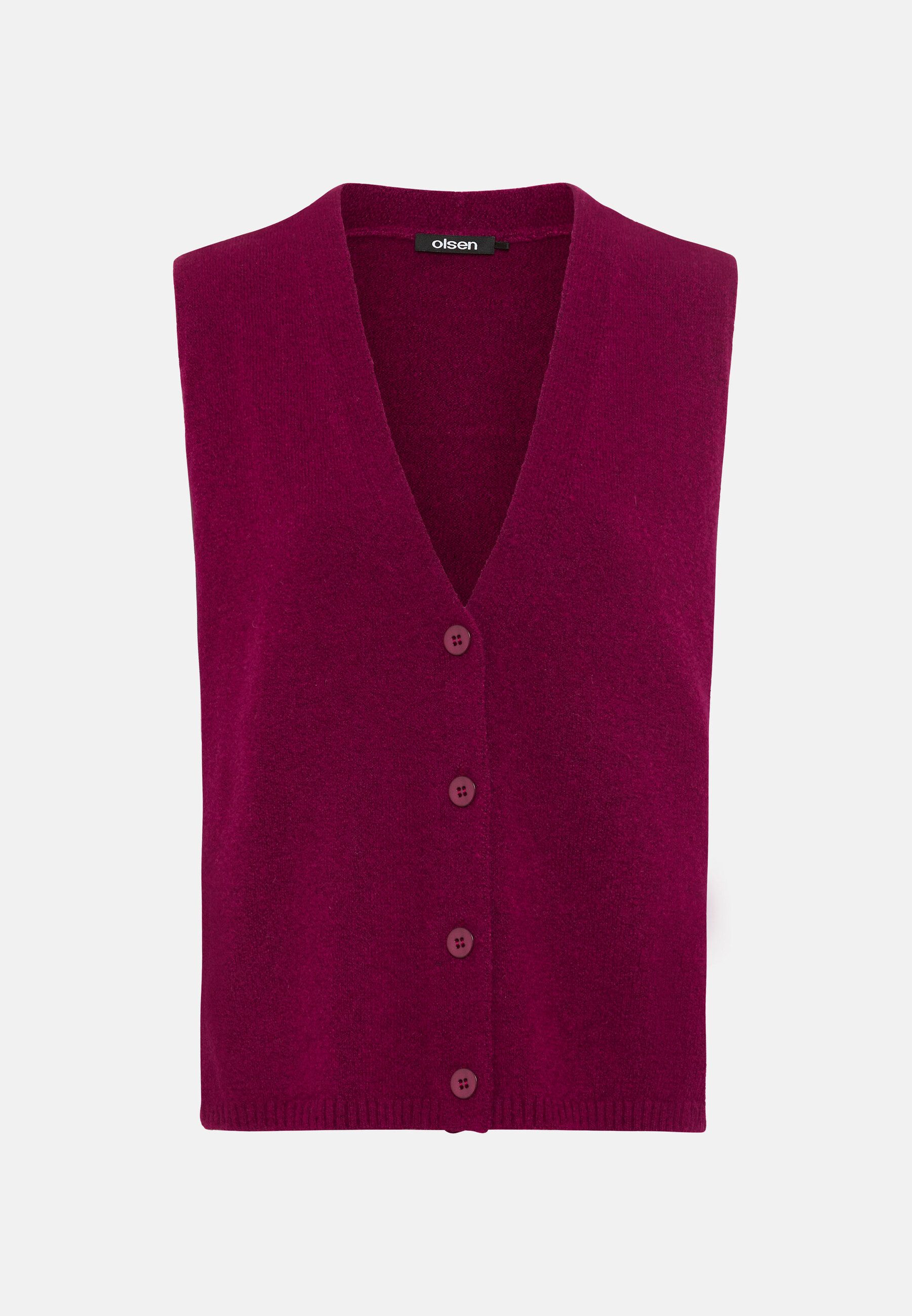Olsen Strickpullover Weste aus Wollmix