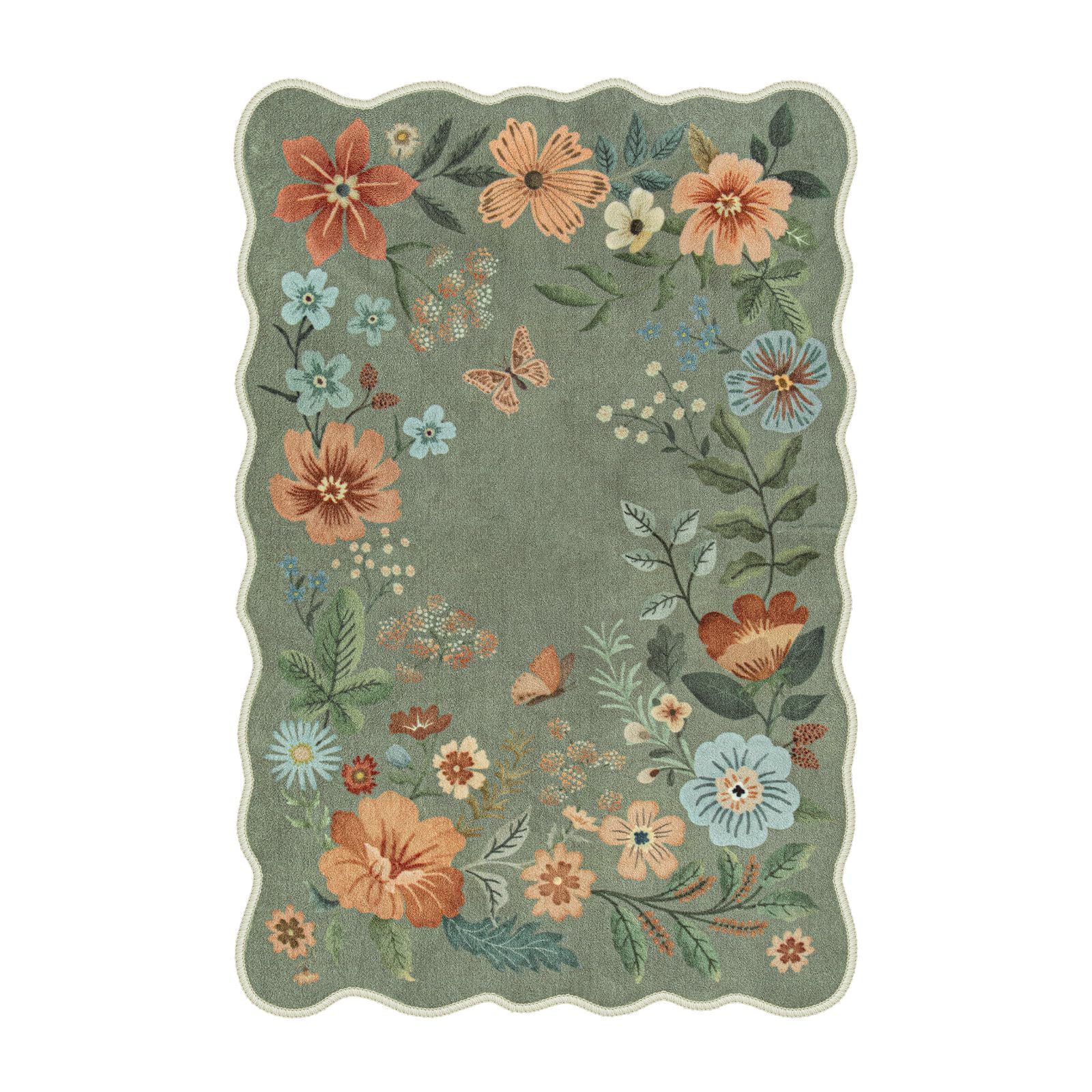Kaket Fußmatte Kleiner Floral Teppich, Rutschfest günstig online kaufen