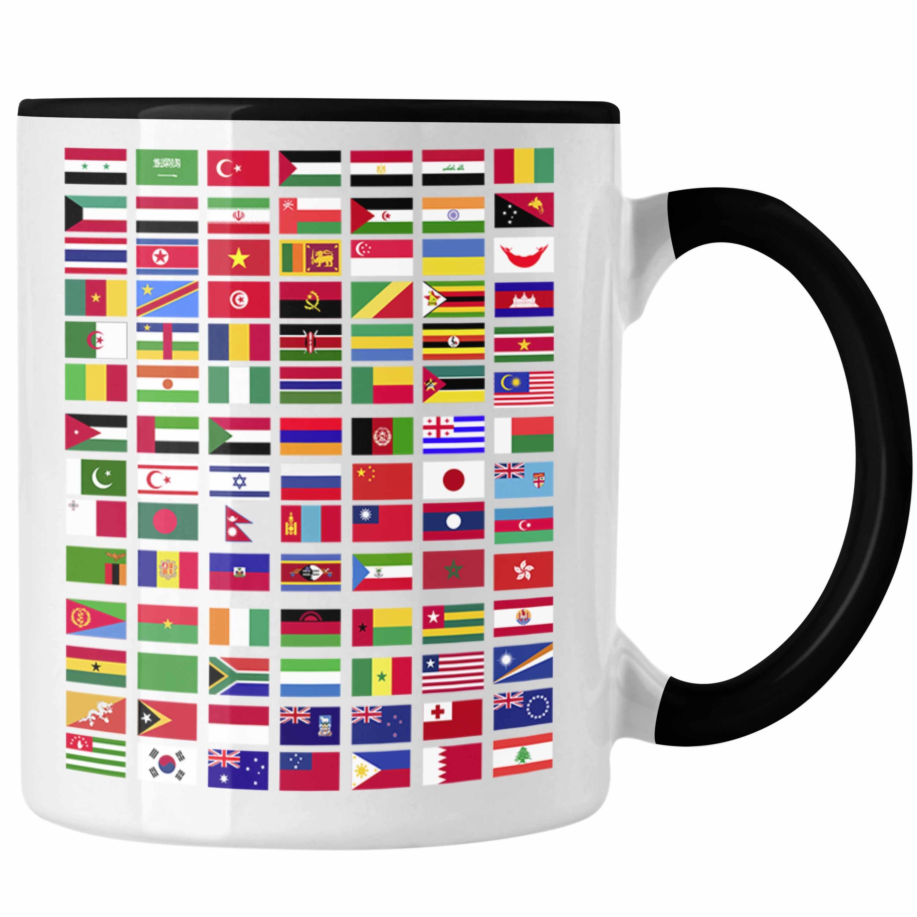 Trendation Tasse Trendation - Flaggen Der Welt Tasse Geschenk Reisen Weltreise Geschenk