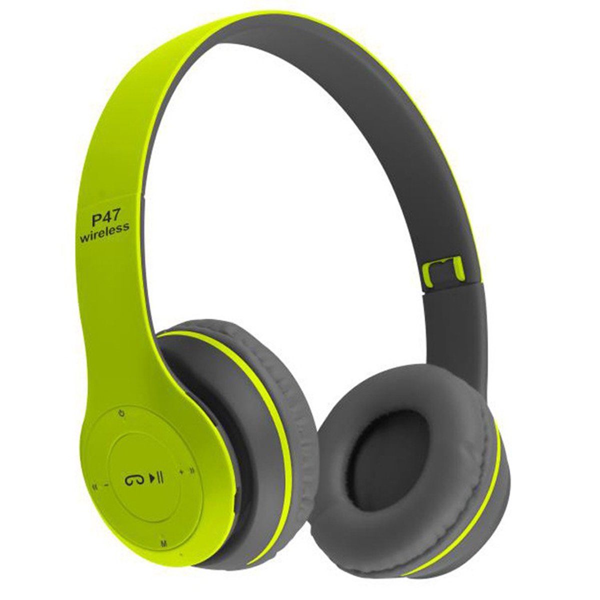 XDeer Bluetooth Over-Ear-Kopfhörer Wireless Faltbare Headset Over-Ear-Kopfhörer (Stereo Kopfhörer mit Micro USB Kabel, 3,5mm Köpfhorerkabel) Grün