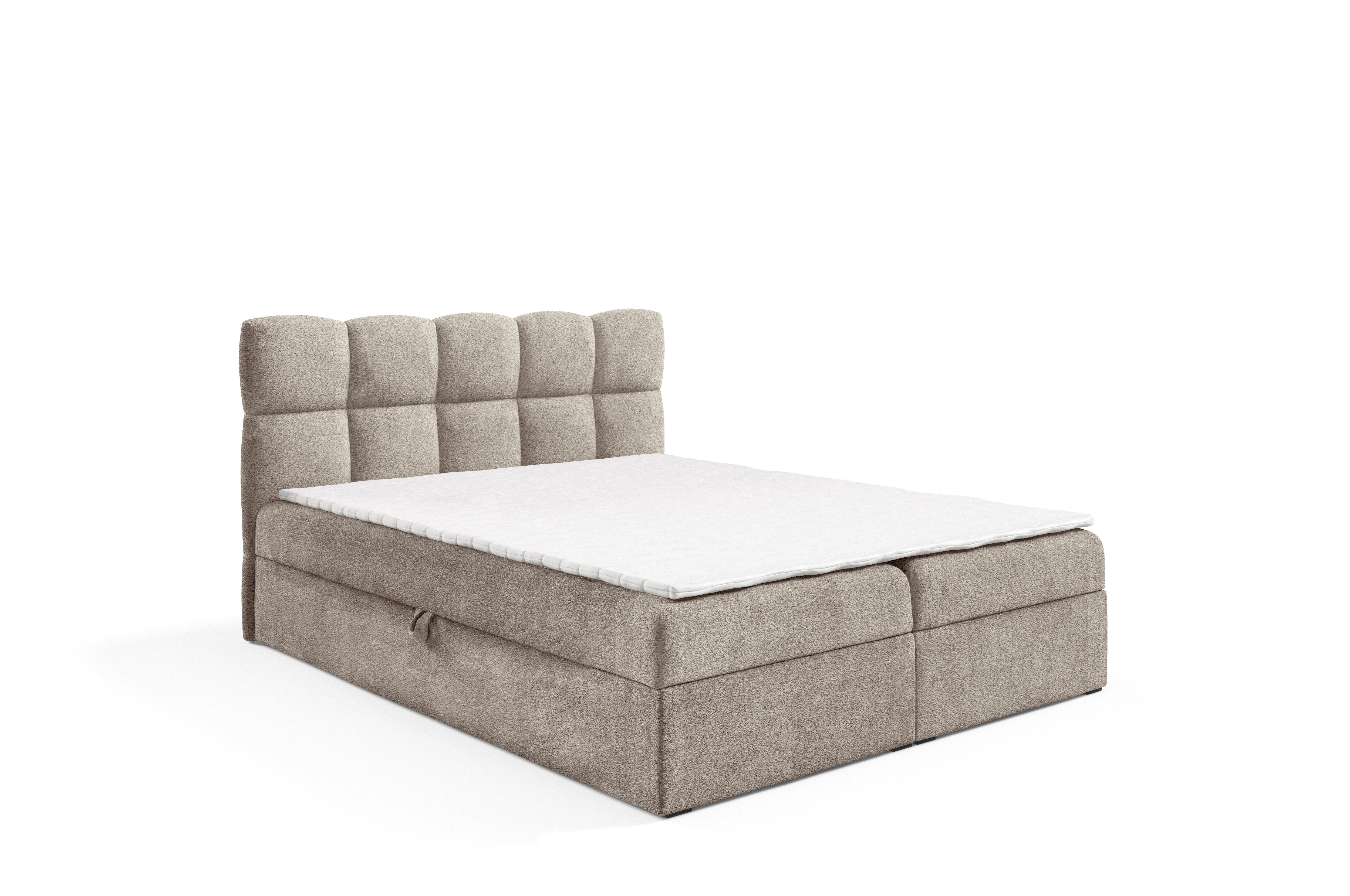 yourhouse24 Boxspringbett Negros, Doppelbett mit Bonell-Matratze günstig online kaufen