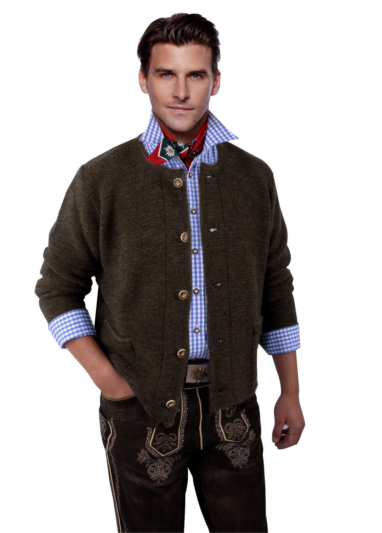 Moschen-Bayern Trachtenstrickjacke Trachtenjacke Herren Trachtenstrickjacke günstig online kaufen