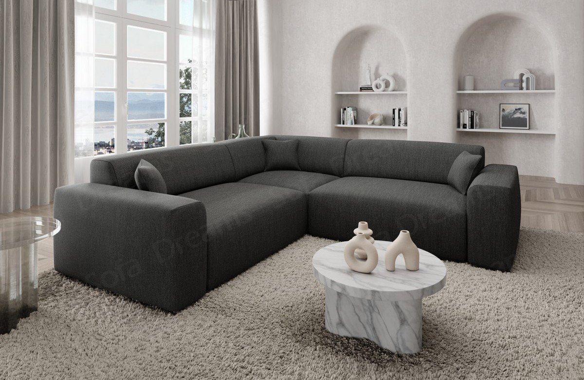 Sofa Dreams Ecksofa Strukturstoff Stoff Sofa Mallorca L Form Design Stoffsofa, Loungesofa