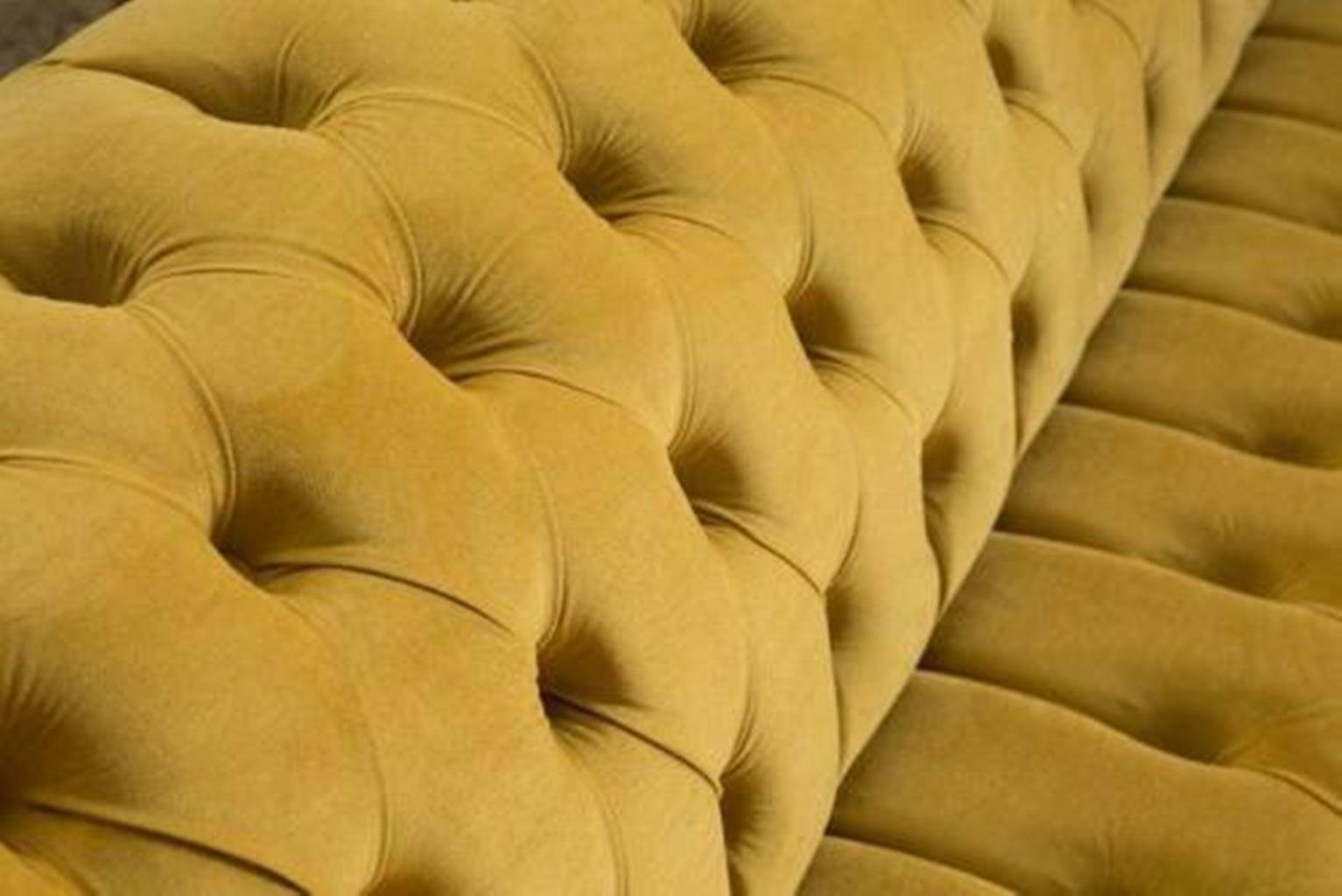 JVmoebel Chesterfield-Sofa, Chesterfield Big Design Wohnzimmer Couch Textil