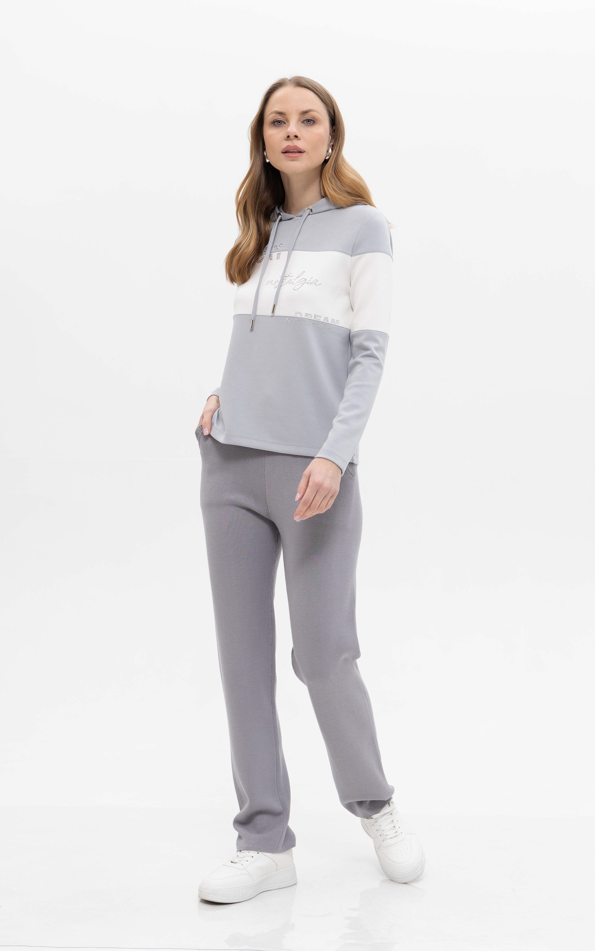Kapuzenpullover mit Blockstreifen