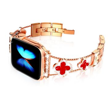 Diida Smartwatch-Armband Uhrenarmband, Watch Band, Band für Apple Watch, Roségold, für iWatch, Uhrenarmband Serie 1,2,3,4,5,6,7,8, Armband