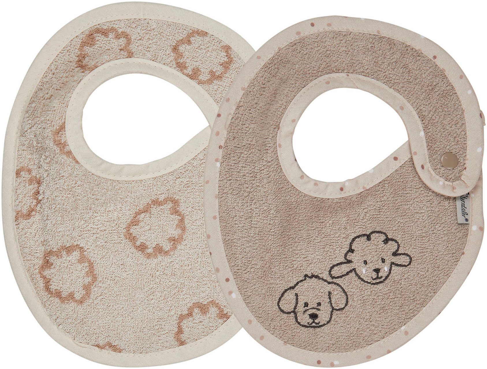 Sterntaler® Lätzchen Doppelpack Bauernhof, sand, (Set, 2-St)