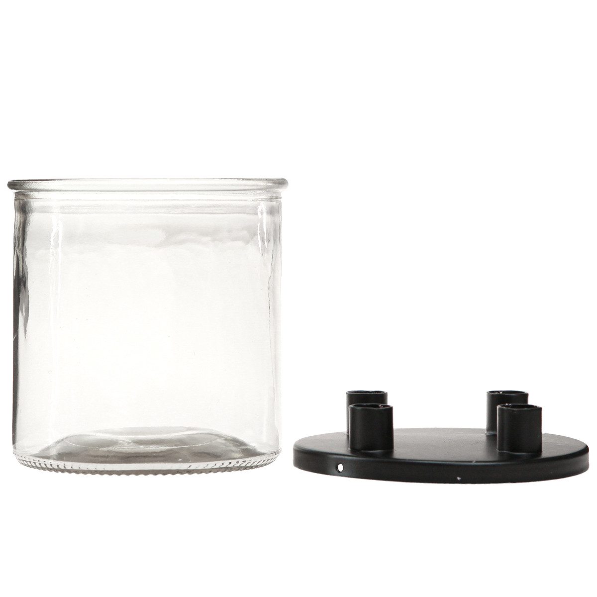 Viana Kerzenhalter Kerzenhalter Glas Deko Stabkerzenhalter H11cm Ø10cm