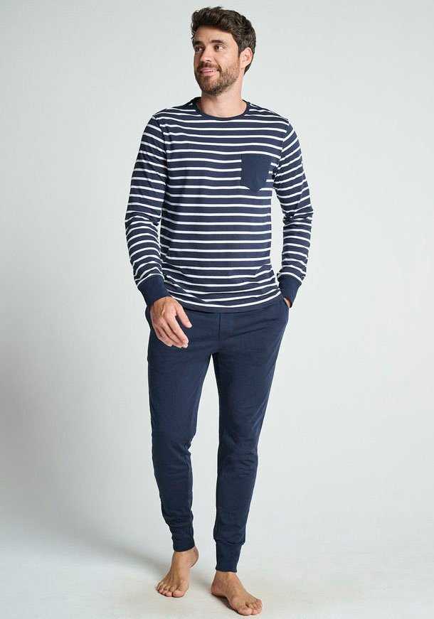 Jockey Pyjama Cotton Nautical Stripe (Set, 2 tlg), Cotton Nautical Stripe Pyjama  1/1 Knit